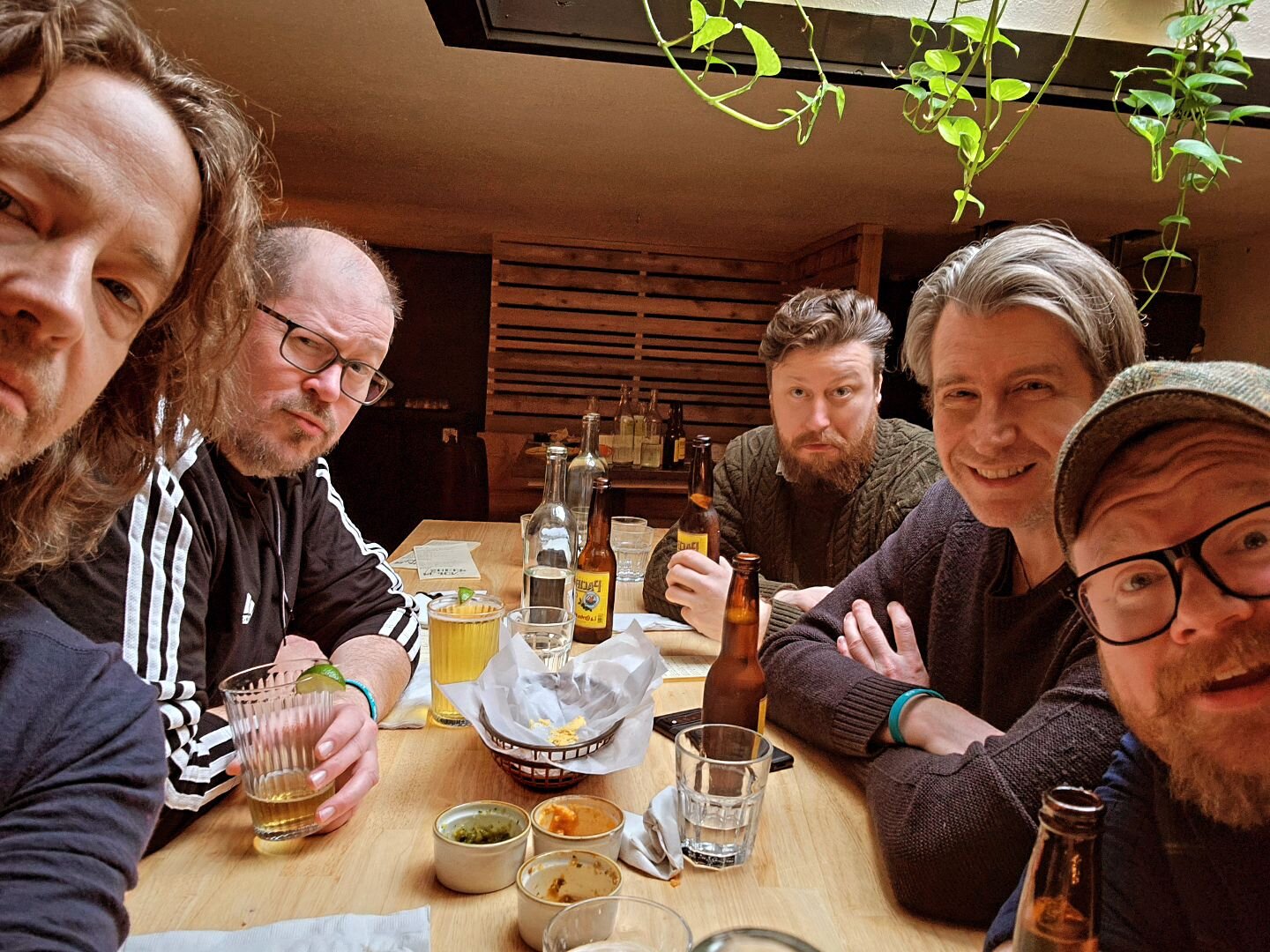 &quot;...and then the broke the bread and passed it around saying, 'Eat of this, for this is my taco.'&quot;

That's right trewps! It's the last supper of the tour, just before the last gig of the tour at the Seattle Folklore Society.

Last chance, f