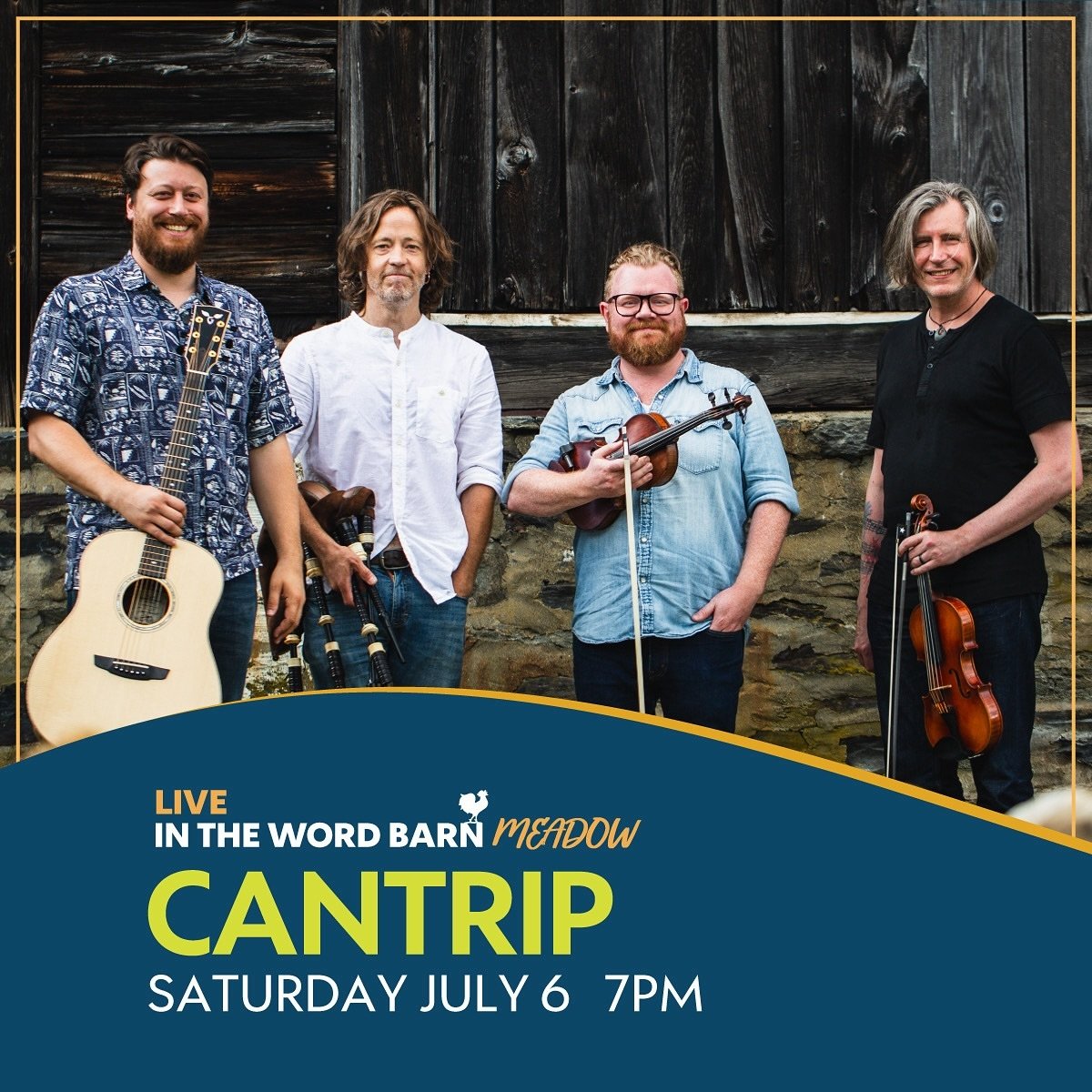 Happy to announce tickets are now on sale for this show in #exeternh at @thewordbarn . Get em at the link in our bio.

#cantrip #bagpipes #thewordbarn #nhmusic #scottishmusic #trad #folk