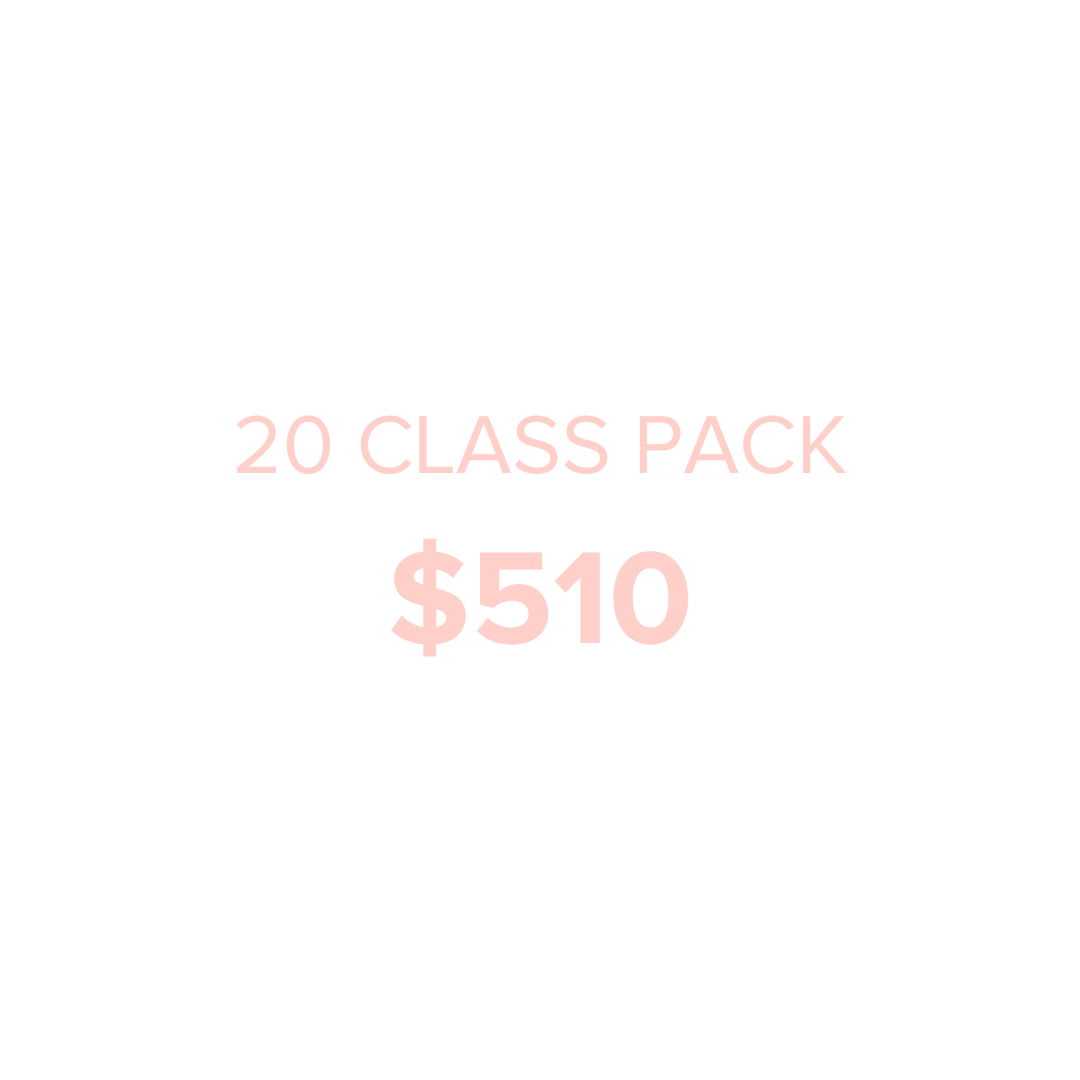 Text advertising a 20 class pack for $500.
