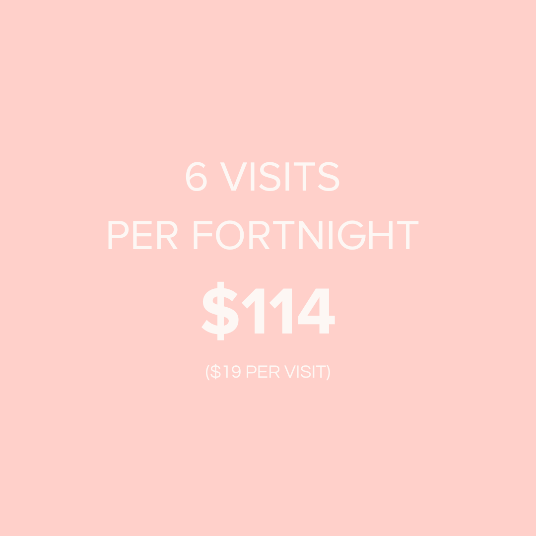 6 classes per fortnight $114'.