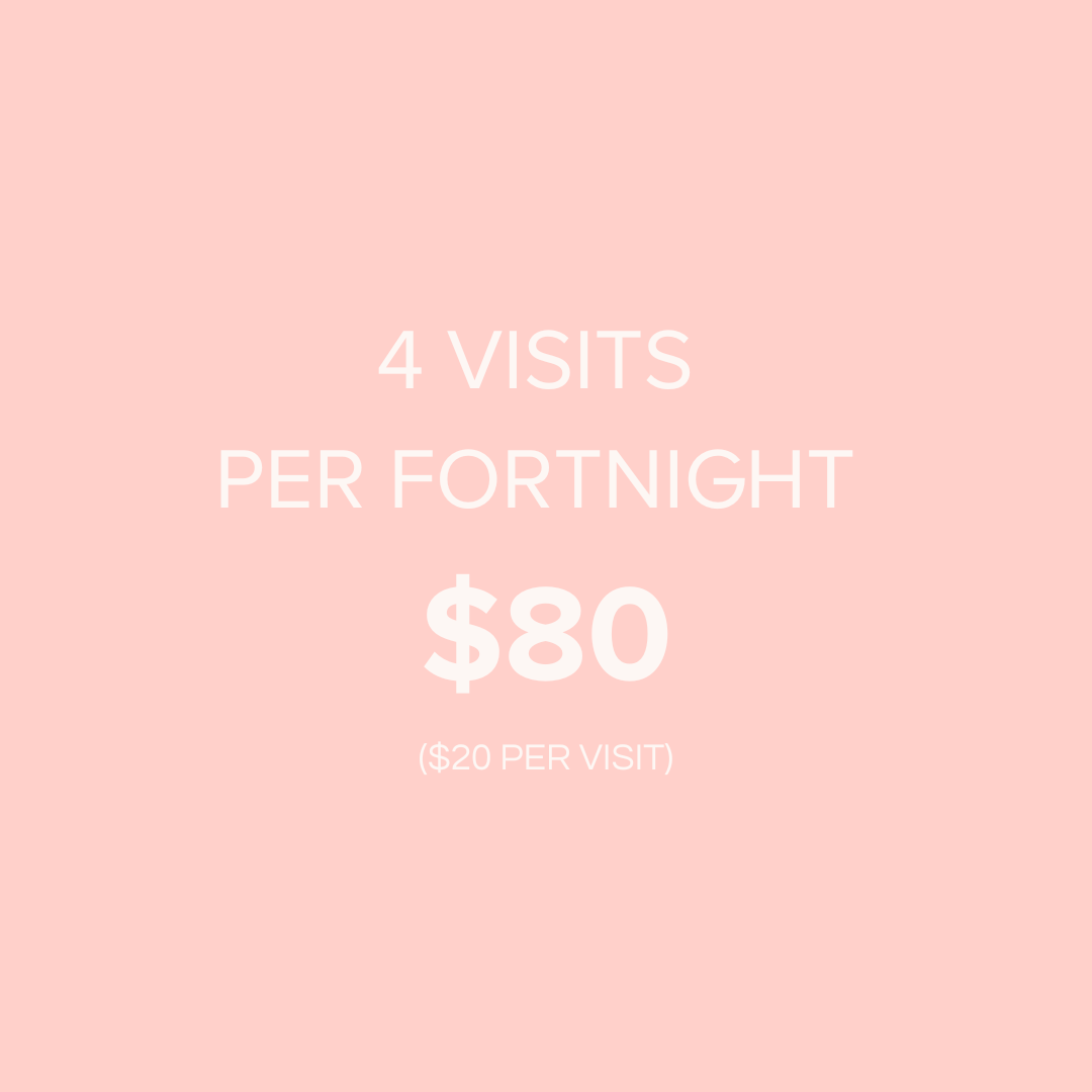 4 classes per fortnight for $80.