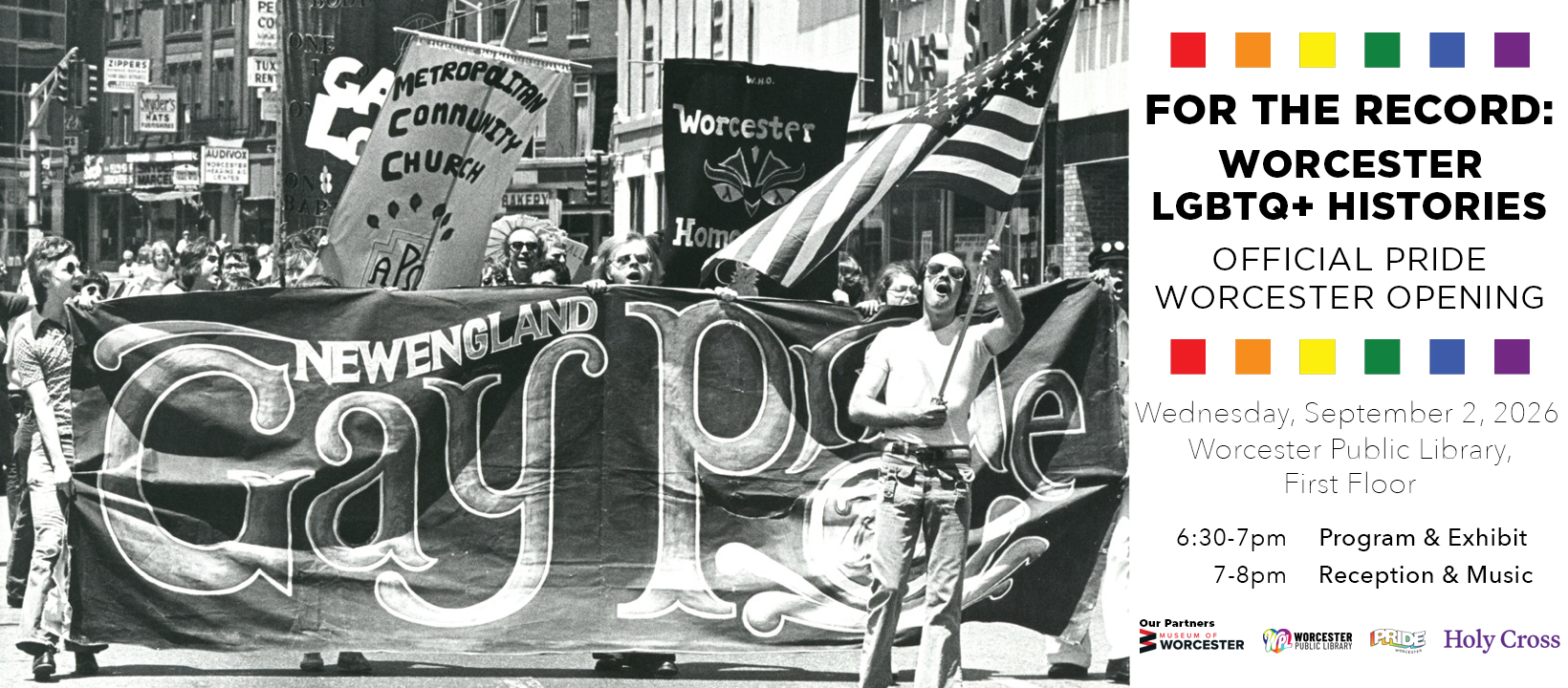 Pride Worcester Opening Event: FOR THE RECORD: LGBTQ+ Histories 