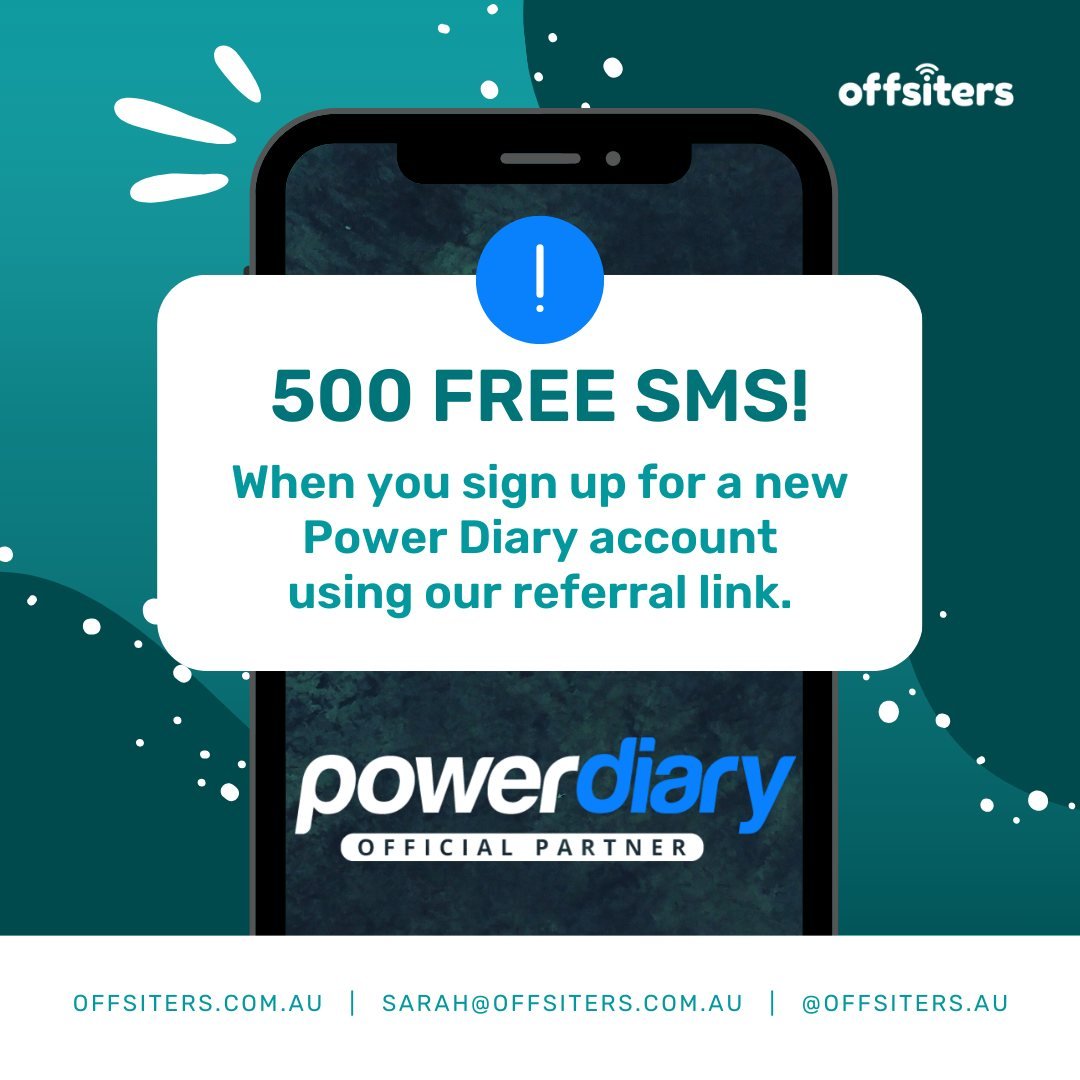 Designed specifically for health clinics, with exceptional customer support, Power Diary has the tools to manage schedules, appointments, invoicing, online bookings and SO much more. 

As Offical Power Diary Partners, Offsiters can offer new users 50