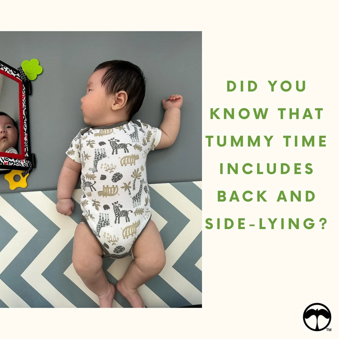 👶🏼 Whenever I meet a new client, I always ask them, &ldquo;show me what you think tummy time is.&rdquo; 7 out of 10 times they will flip the baby over midair and plop them on their tummy. 

It&rsquo;s cute. It&rsquo;s funny. But it also tells me we