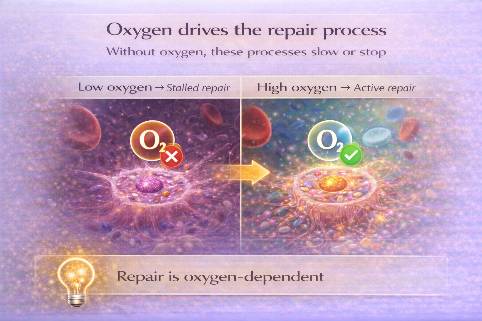 Oxygen drives the repair process