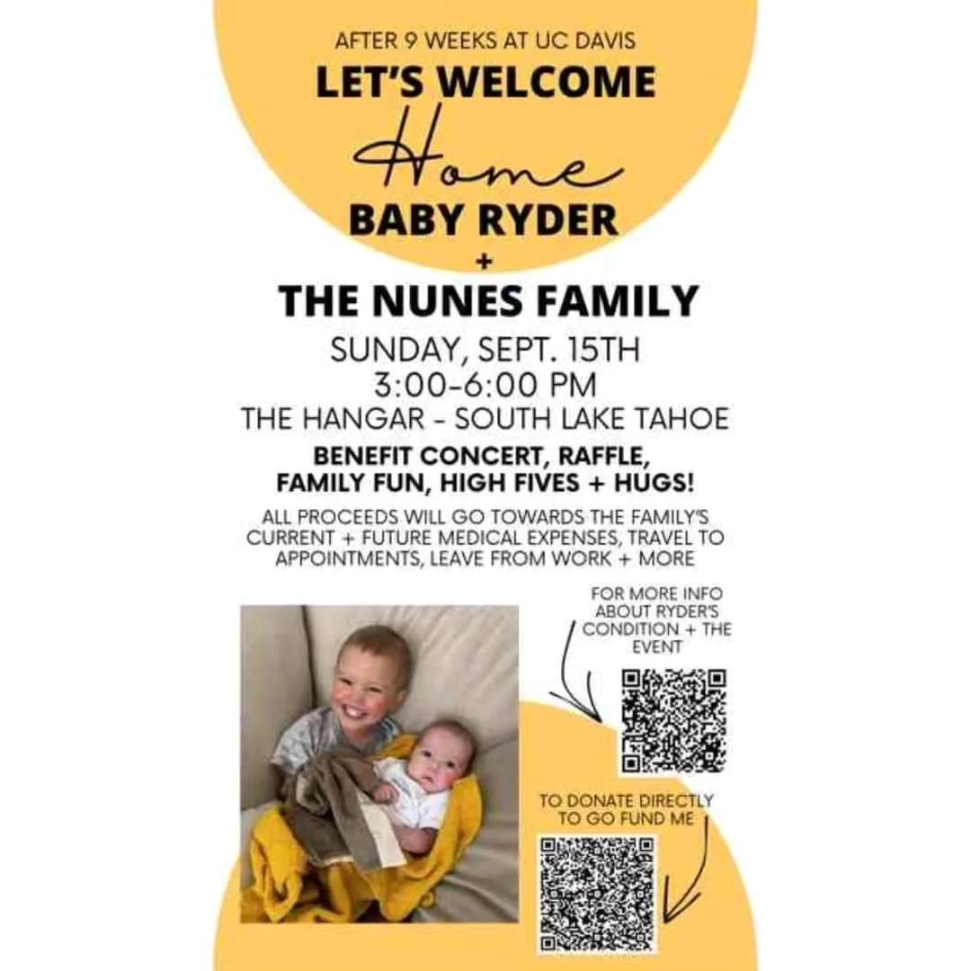 Martin and Simon will be playing music this afternoon to support this wonderful community effort to help out the Nunes family at The Hanger from 3-4 pm. They'll be joined by John Rice as well. Come on down to support a great cause, win awesome raffle