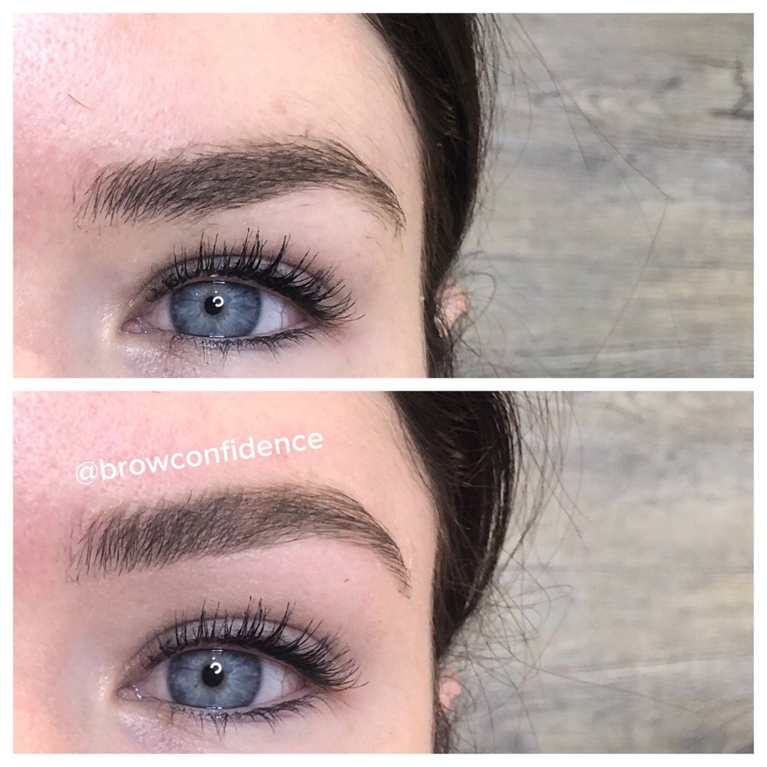 This #BCTransformation is a paradox - we remove to create thickness in this brow transformation.

I slightly slimmed the shape located above the iris to smooth and soften the overall angle. 

It's what you take away that reveals thickness and balance