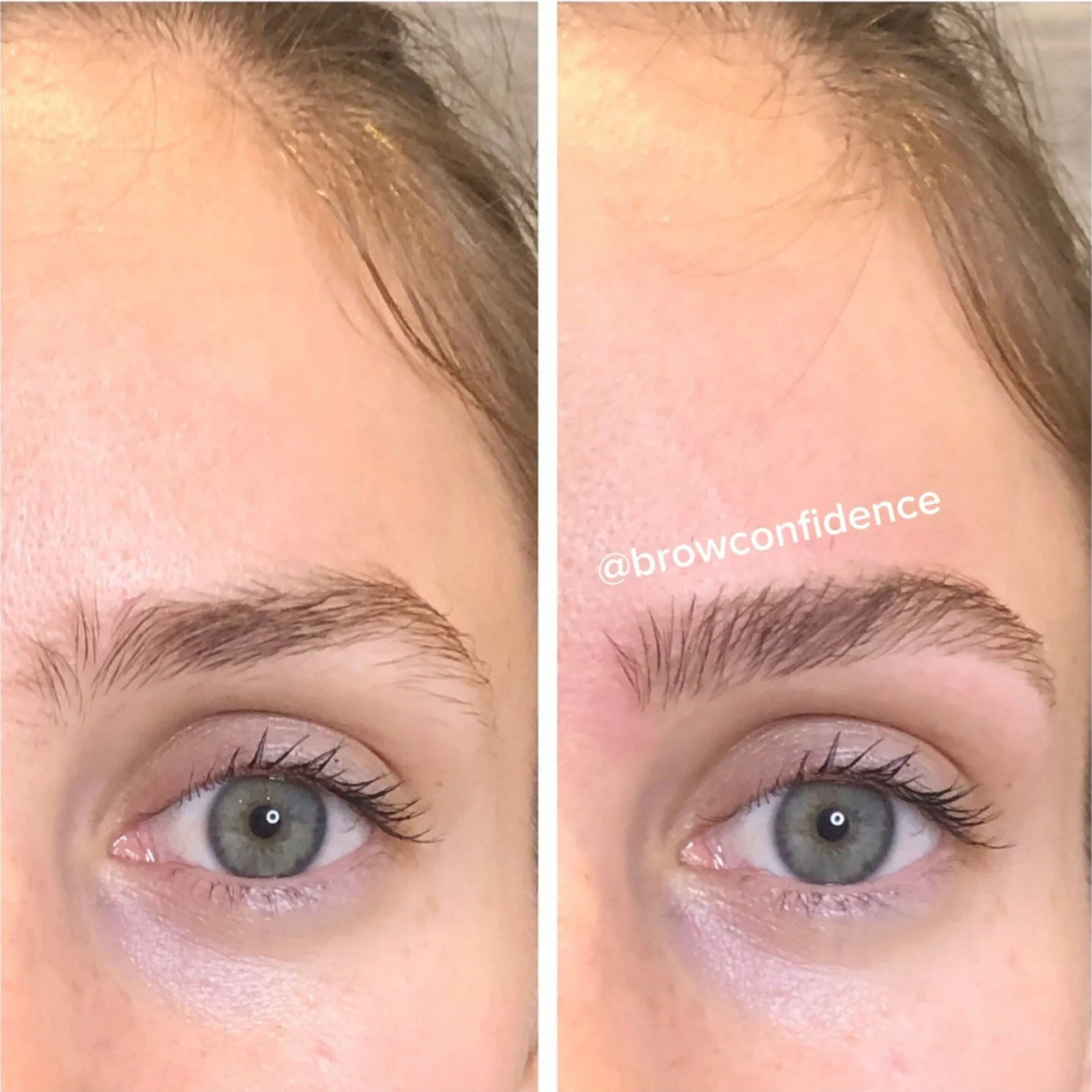 Brow confidence achieved with this classic #BCTransformation

I softened the angled shape and improved the thinner brow to create a more even thickness. The new, softer arch point l frames the eye perfectly.

This was achieved using a pencil directly
