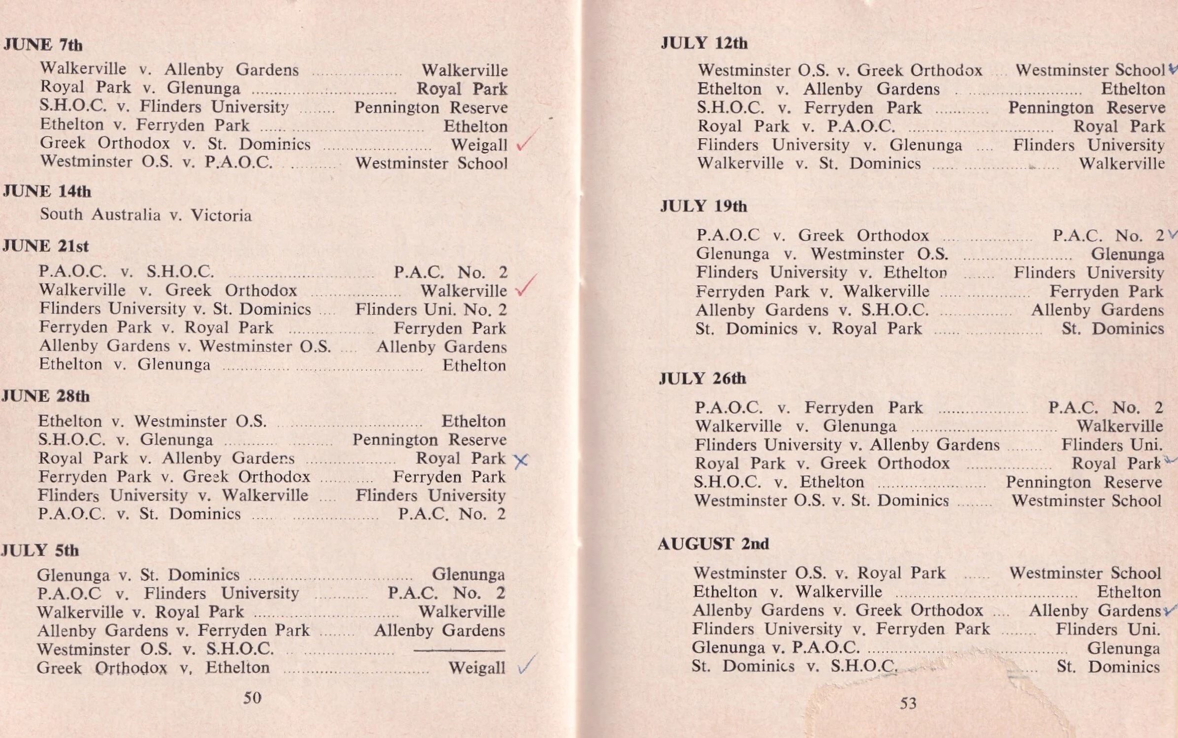 1969 SA Amateur Game Fixture 3