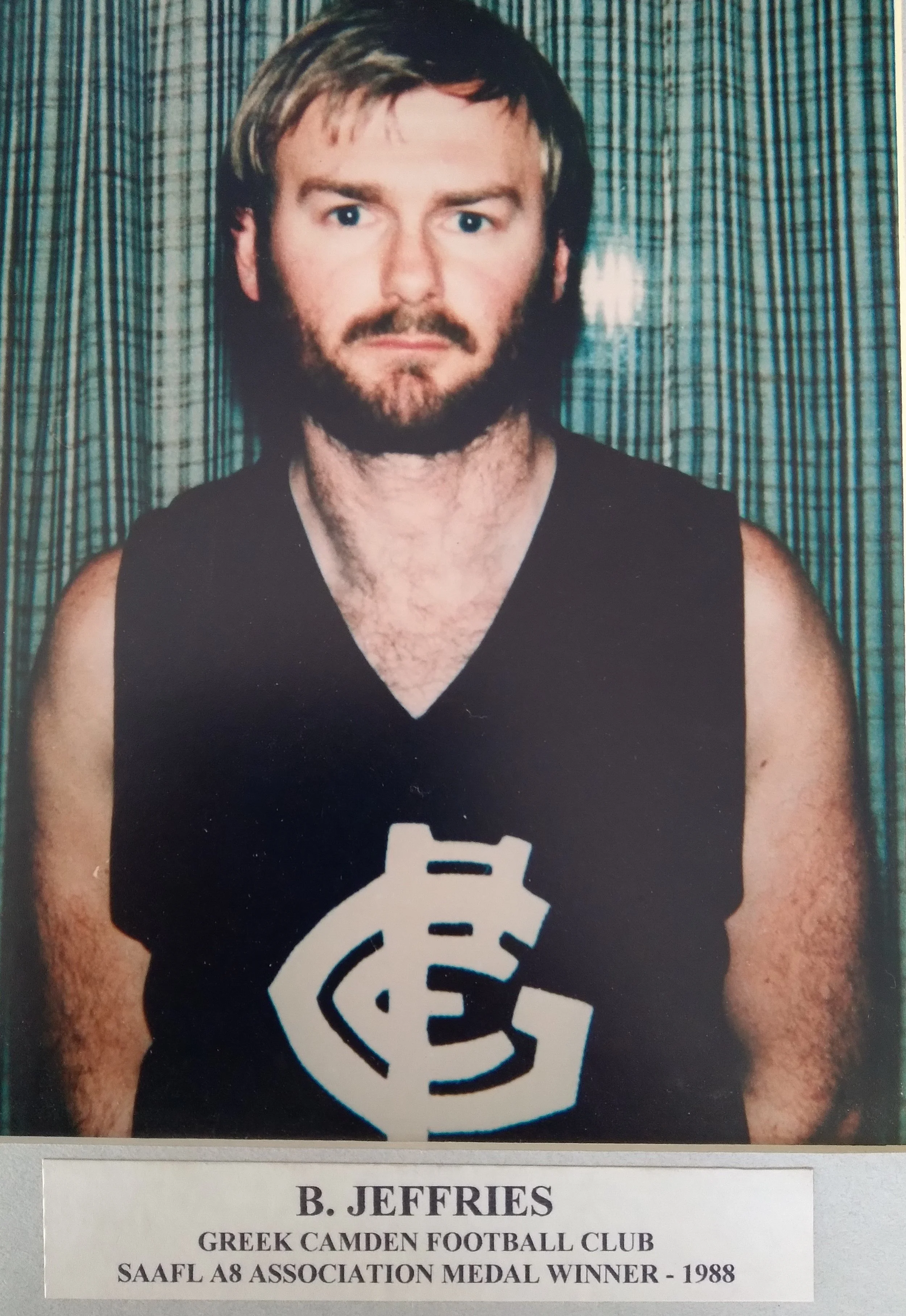 1988 SAAFL A8 Association Medal Winner - Brian Jefferies