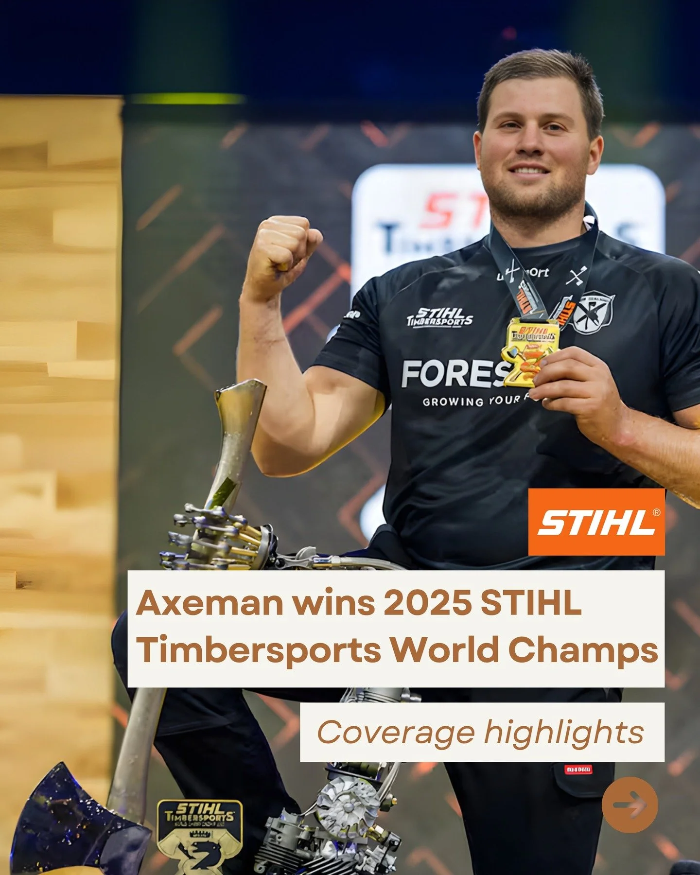 Huge congrats to Jack Jordan &mdash; the 2025 STIHL TIMBERSPORTS World Champion! 🏆🪚
Proud to have shared this incredible moment with top-tier coverage across NZ - swipe to see a few of the top news highlights. 

#stihltimbersports #worldchampion #p