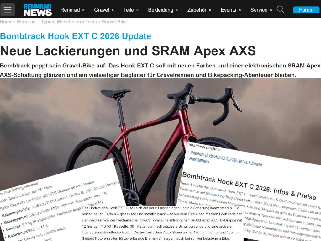 Our HOOK EXT C at rennrad-news.de (GER) 