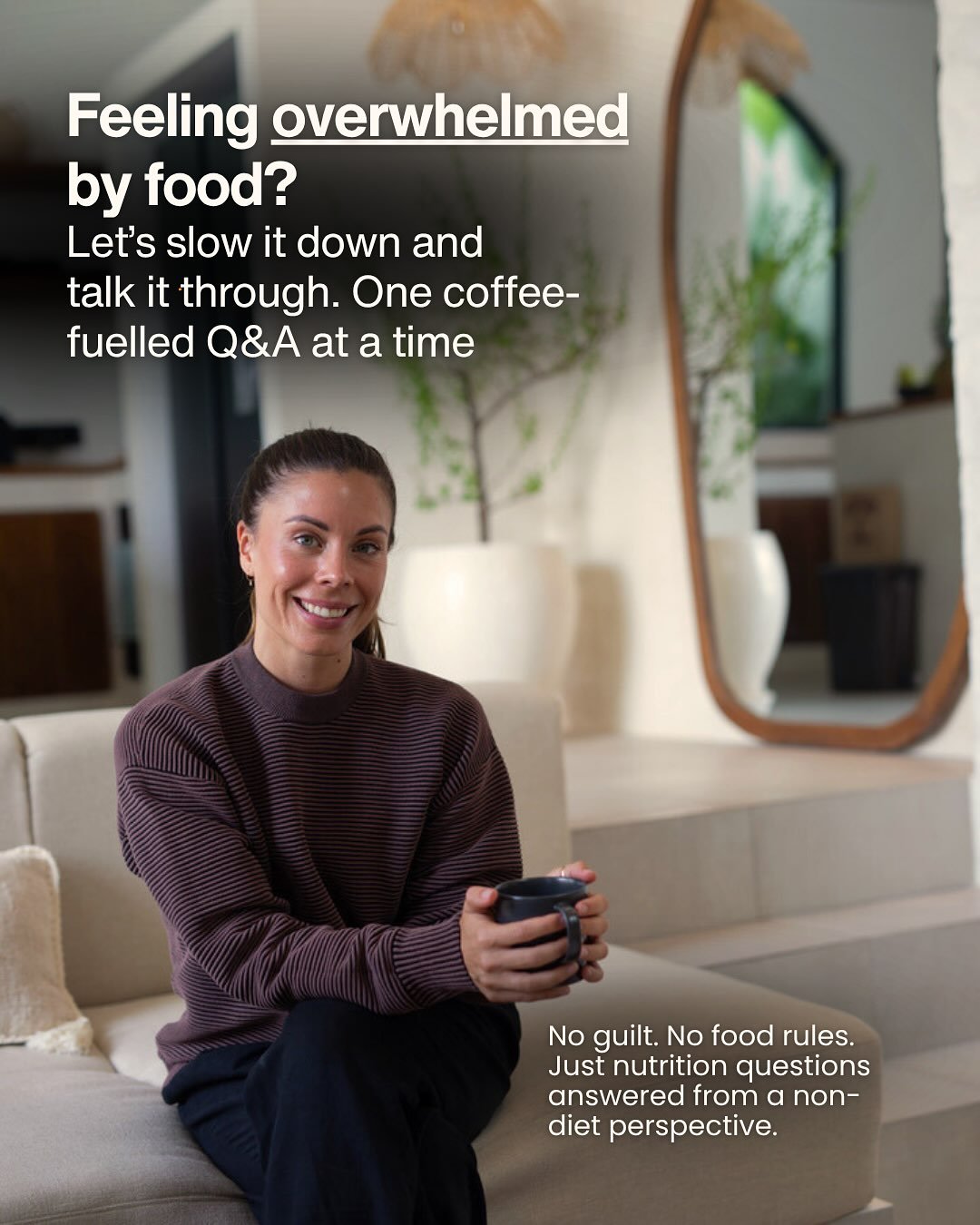When food takes up too much headspace, it&rsquo;s rarely just about food.

It&rsquo;s the years of rules, guilt, and pressure to get it &ldquo;right&rdquo; that make things feel so heavy.

If you&rsquo;re ready to unlearn all the noise and rebuild a 