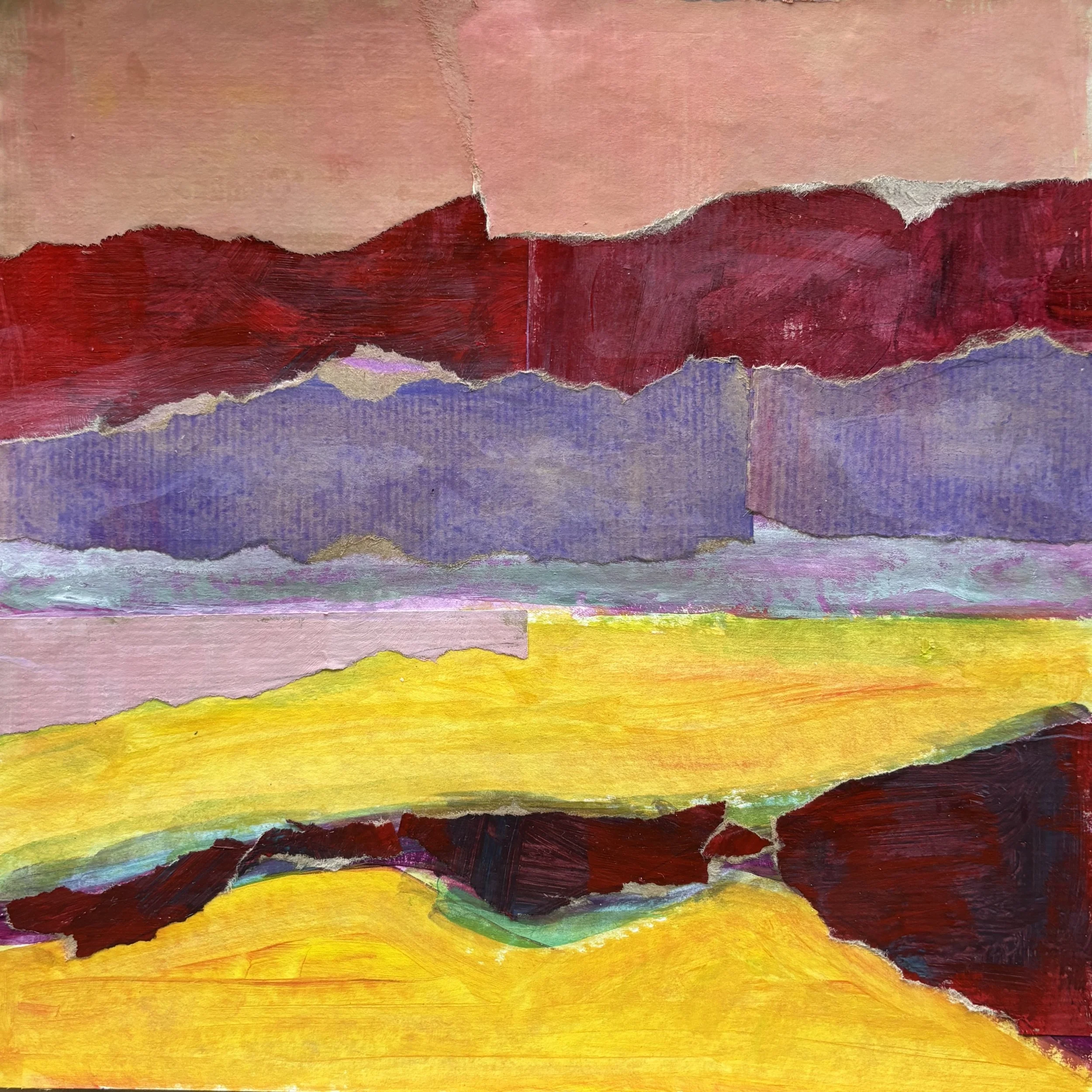 Het is er warm en droog 2,  Papier op papier, 30x30 cm, 2026