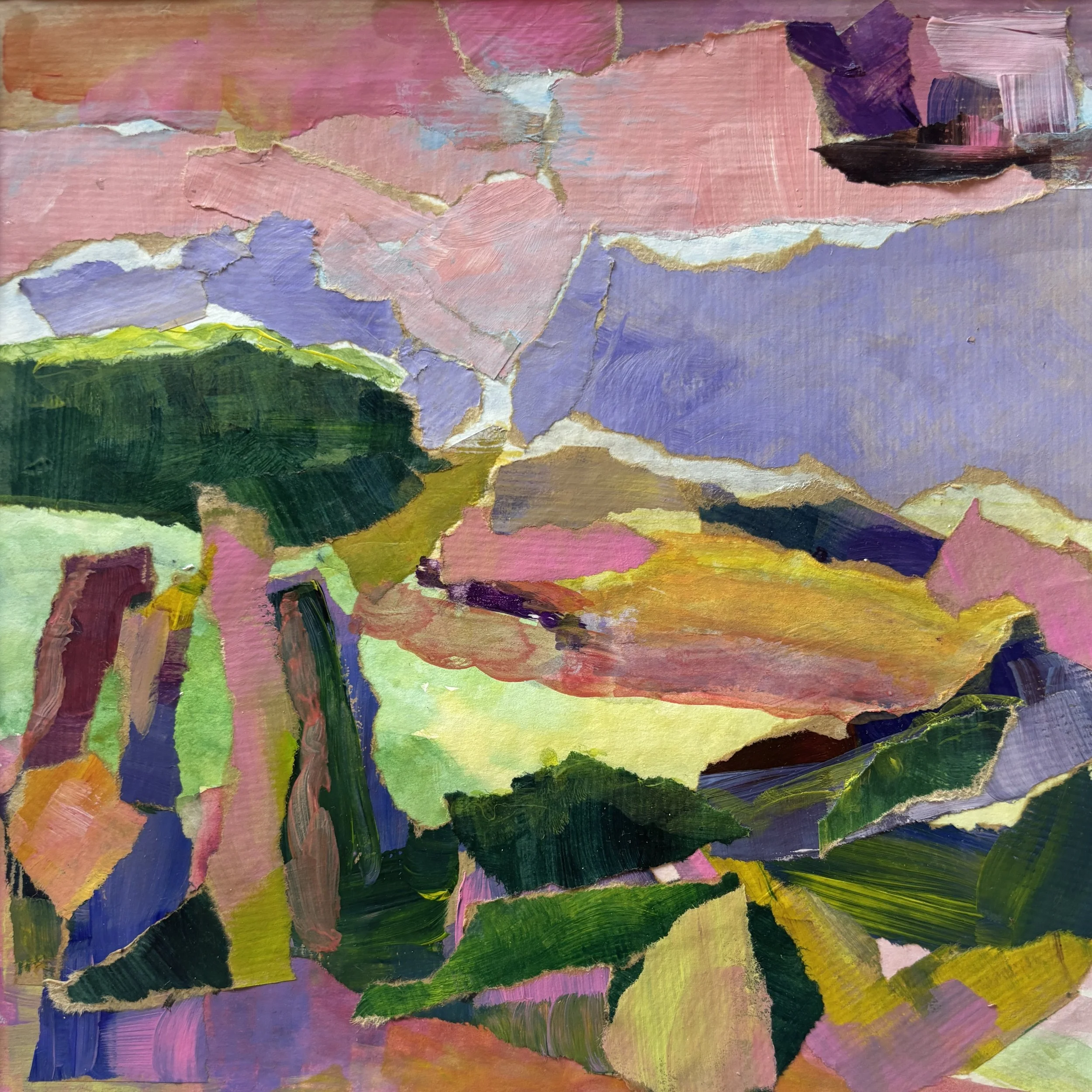 Parkmuziek, Papier op papier, 30x30 cm, 2026