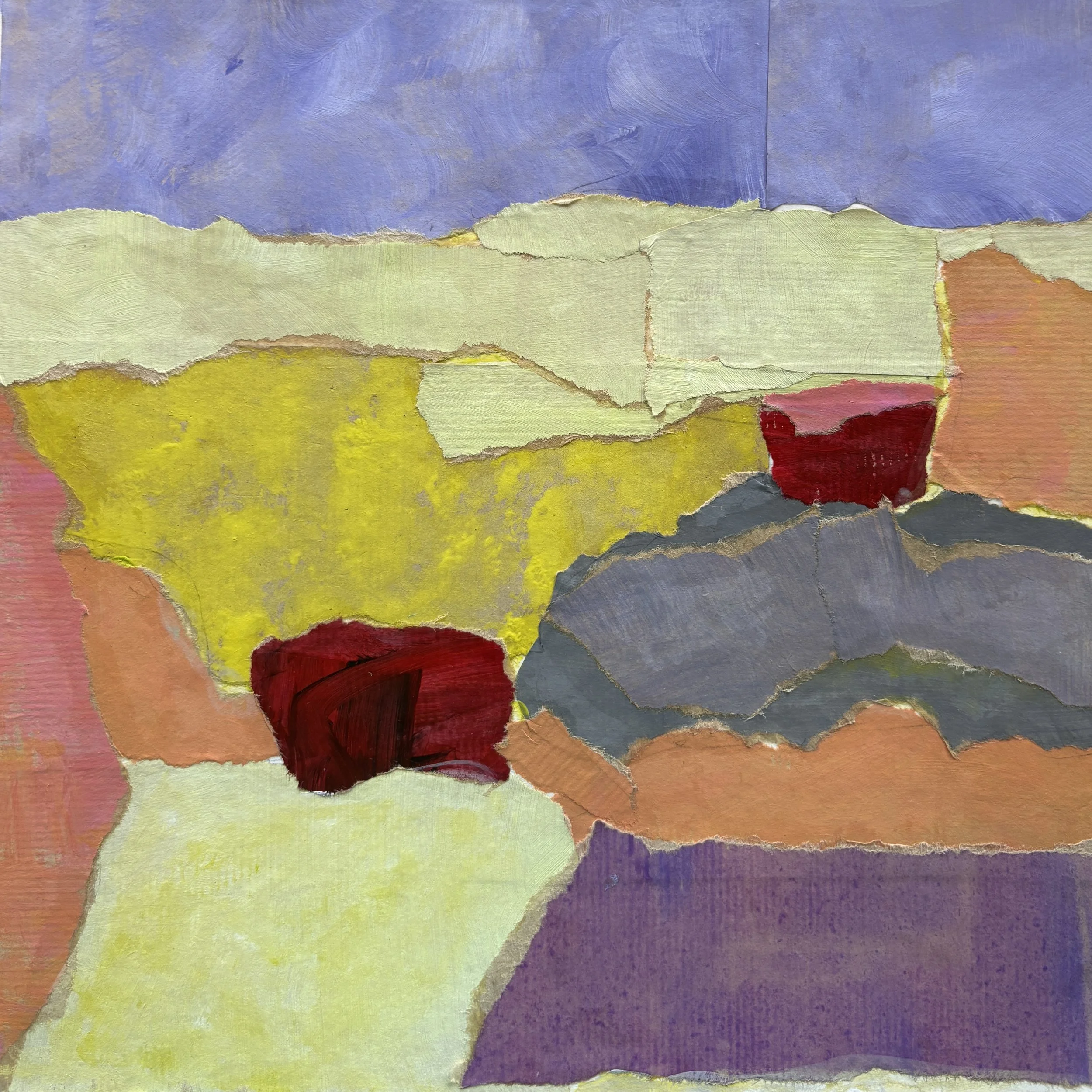 Het is er warm en droog 3  Papier op papier, 30x30 cm, 2026