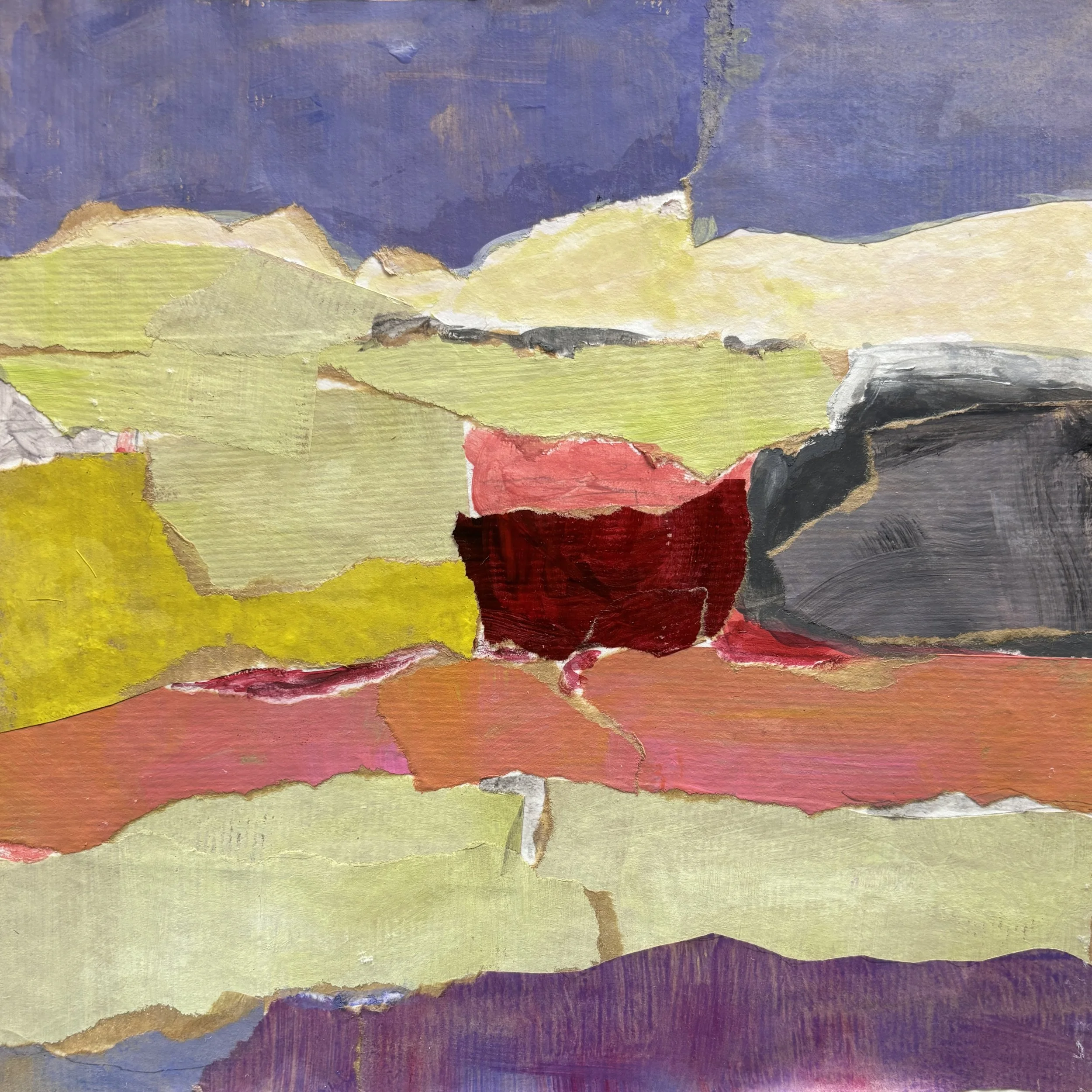 Het is er warm en droog 1,  Papier op papier, 30x30 cm, 2026