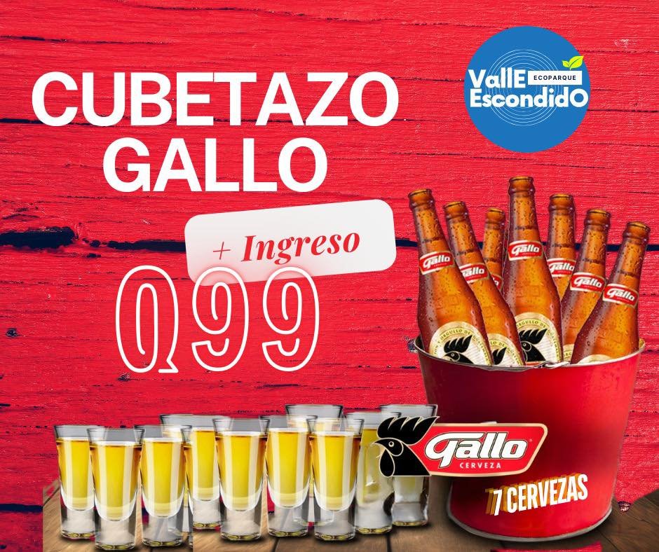 Atención Maestros‼️
🍻Cubetazo Gallo más Reo por solo Q99🎉
¡Válido únicamente para maestros!
No te pierdas esta increíble oferta en el evento de Promociones Juegos Magisteriales en Ecoparque Valle Escondid
