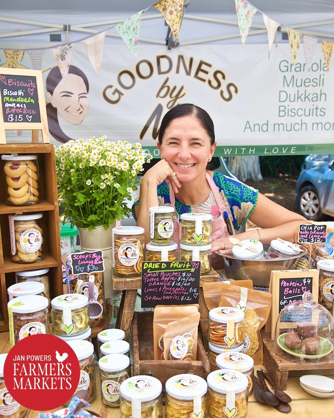 Have you heard the news? You can now find @smallgoodness_au and @goodnessbyme at both our Powerhouse and Eagle Farm Markets from this weekend. 

We&rsquo;re also excited to welcome our newest face painter @ellafacepainting to Eagle Farm this Sunday, 