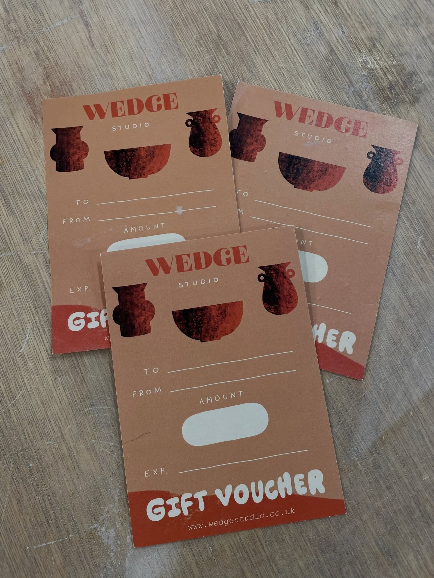 Buying gifts for creative people is stressful but buying Wedge Studio gift cards is not.

8 week courses or one-off sessions either wheel throwing or hand-building starting from just &pound;30 
Our beautiful physical gift cards will be available at t