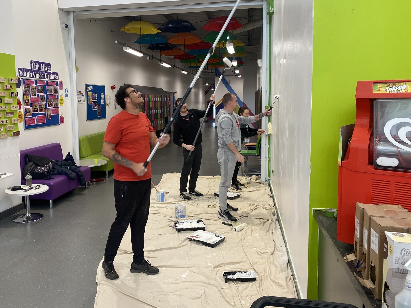 We were delighted to volunteer at 
@thehive_yz earlier this week and help with painting a wall that needed a refresh. 👩&zwj;🎨

We have recently pledged our support to the Hive 100 campaign and are proud to support the work they are doing in the loc
