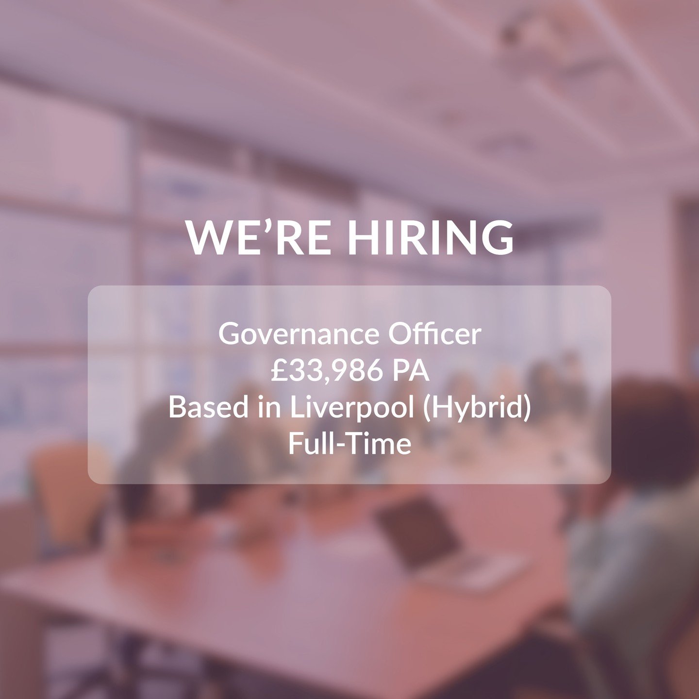 We're Hiring | Governance Officer 📢

As a Governance Officer, you will provide an effective governance and secretariat service, supporting the organisation in decision-making and ensuring governance-related regulatory compliance.

Find out more usin