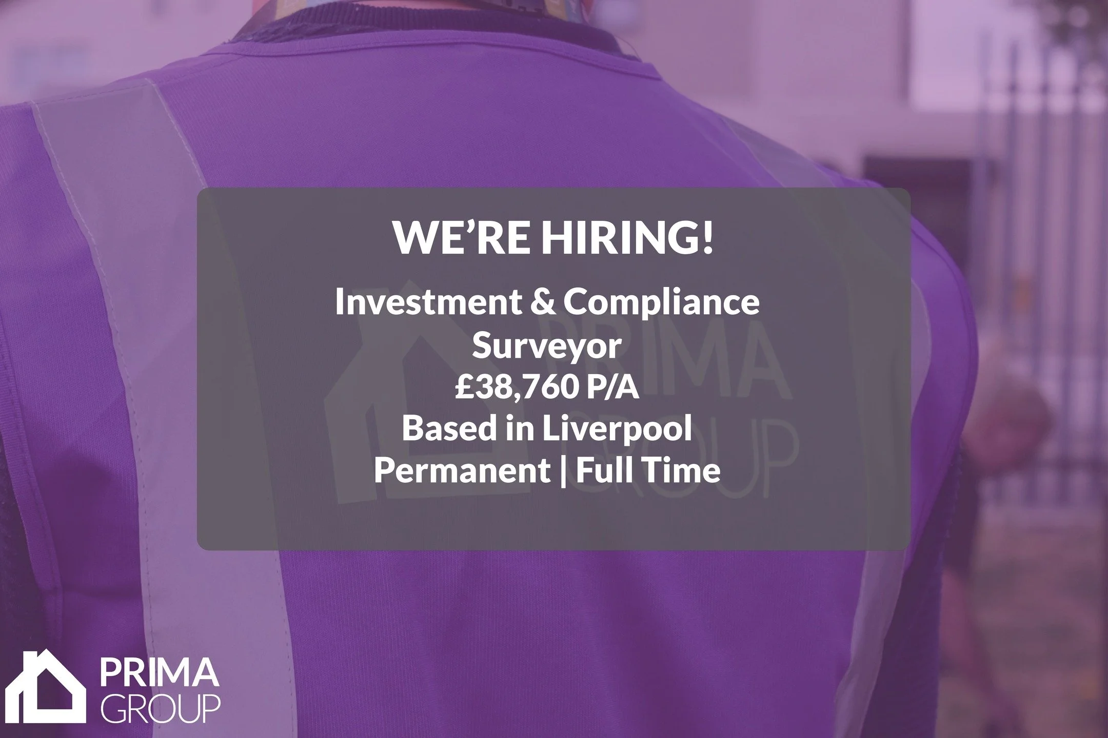 We're Hiring | Investment &amp; Compliance Surveyor

As an Investment &amp; Compliance Surveyor, you will support the Asset Manager in the delivery of the planned investment and regulatory compliance programme in adherence with statutory compliance a