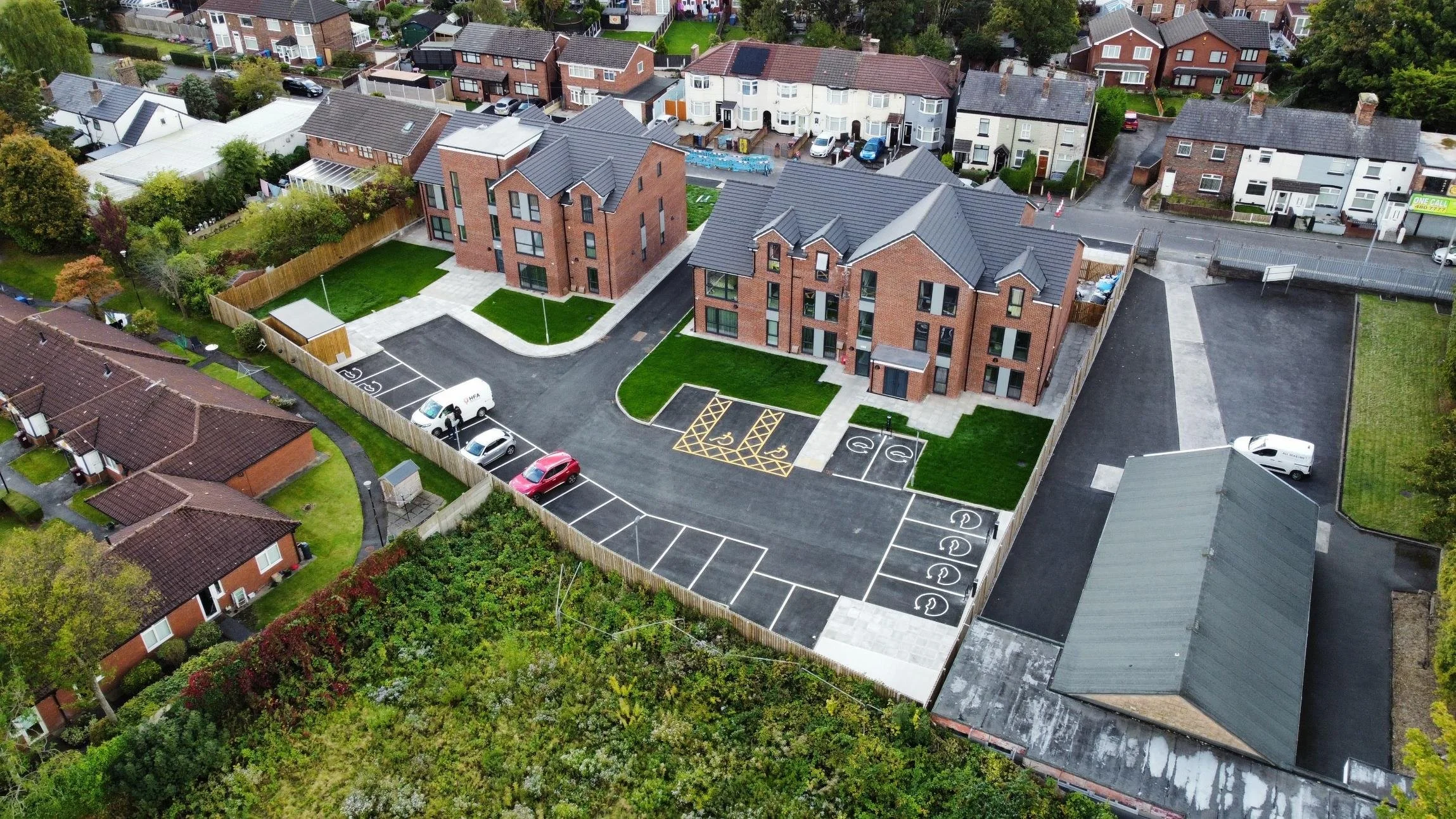 South East View of Completed Scheme