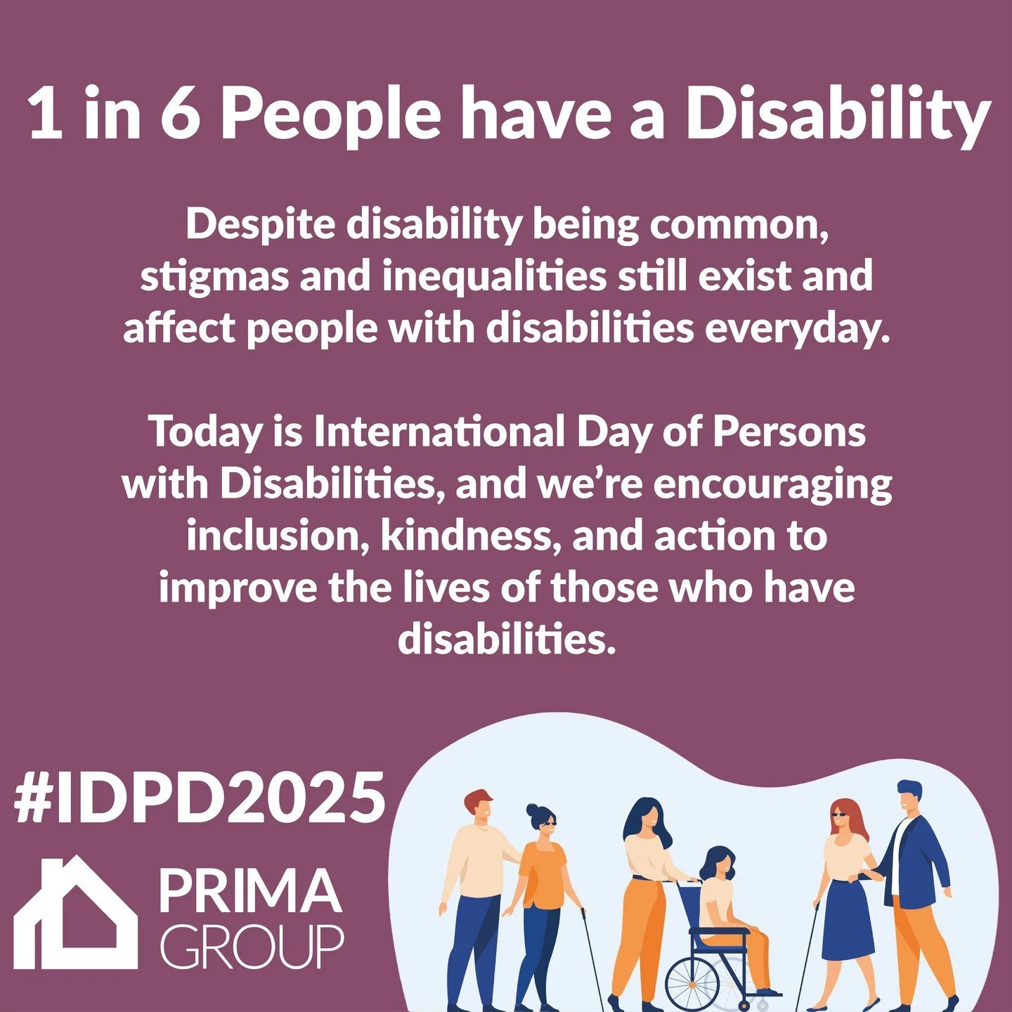 1 in 6 people have a disability. #IDPD2025

Discrimination in daily life, hiring, and healthcare mean that disabled people are more likely to become socially isolated, live in poverty, and develop mental and physical health conditions.

Today is Inte