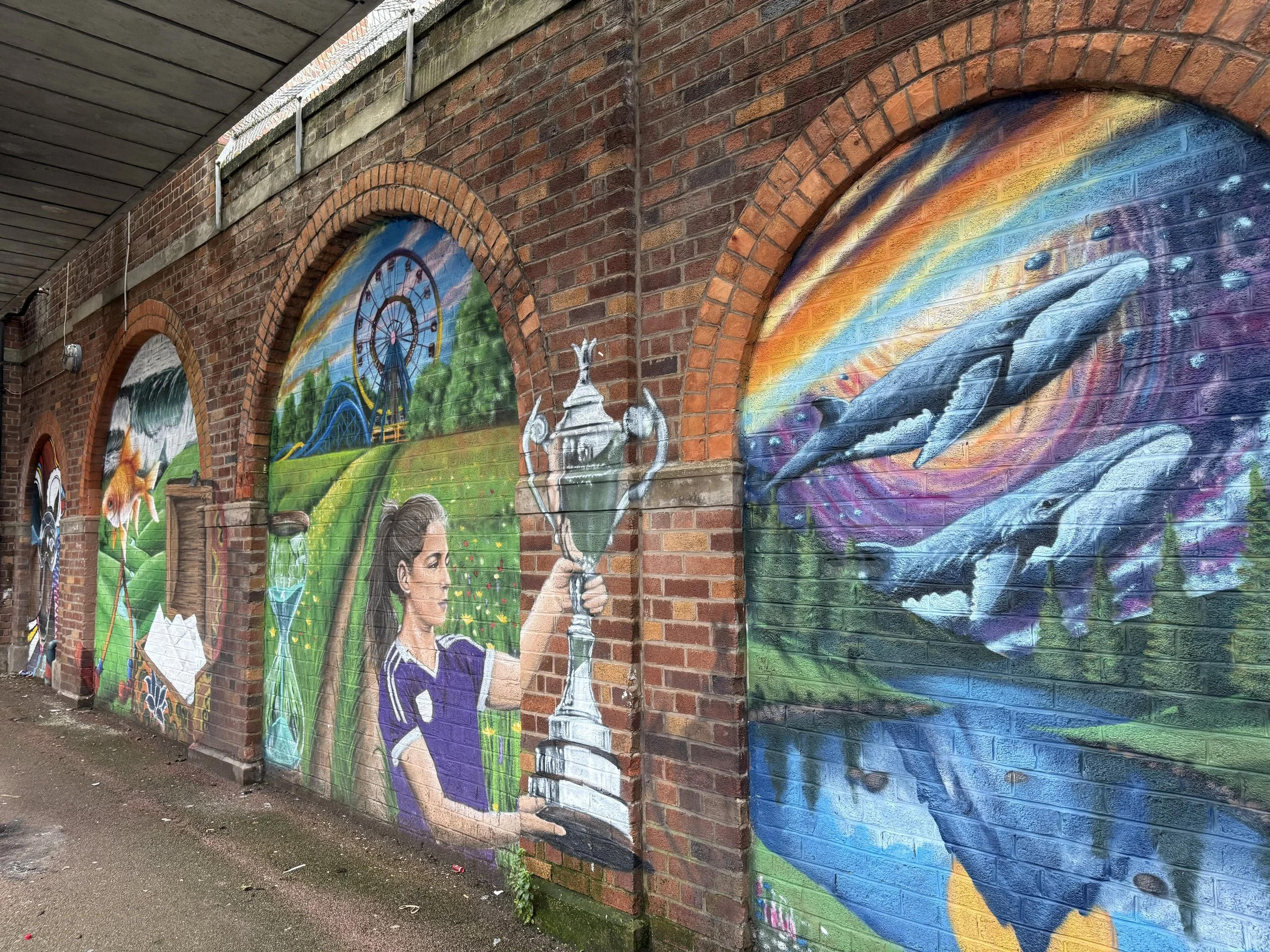 Mural display outside