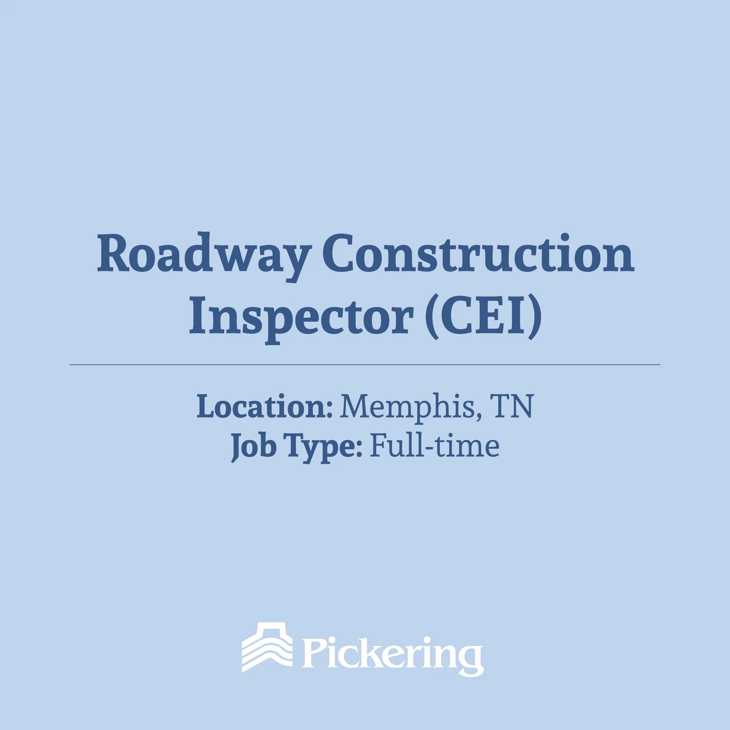 Roadway Construction Inspector (CEI)