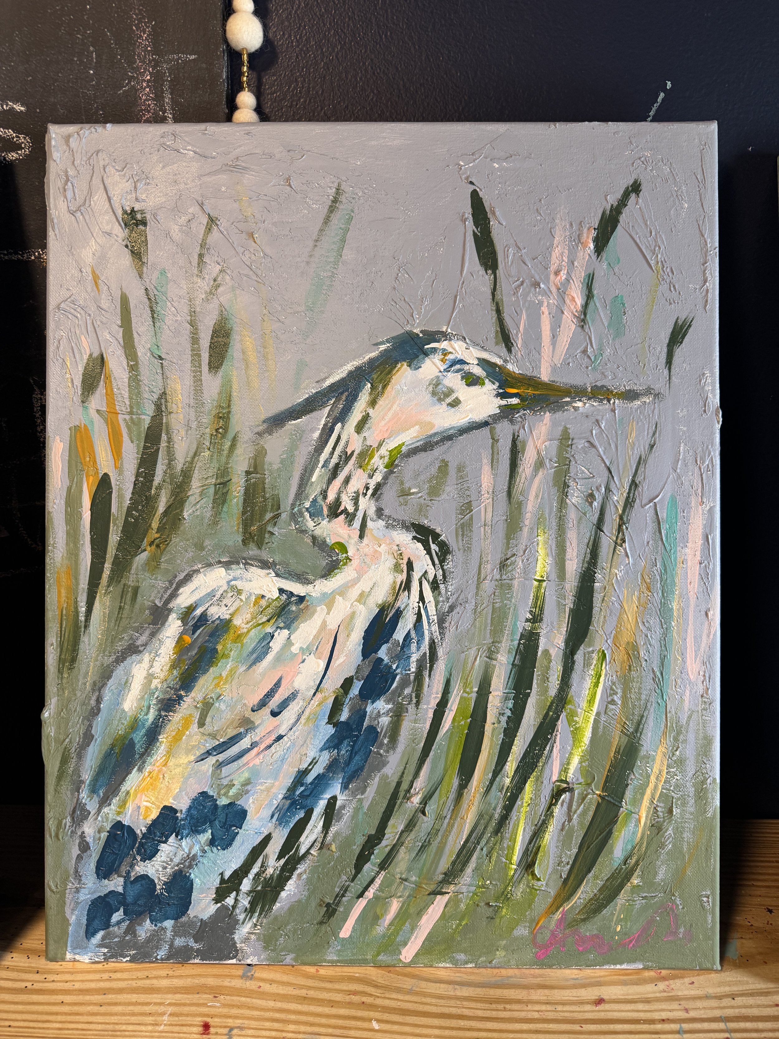 Painterly Heron