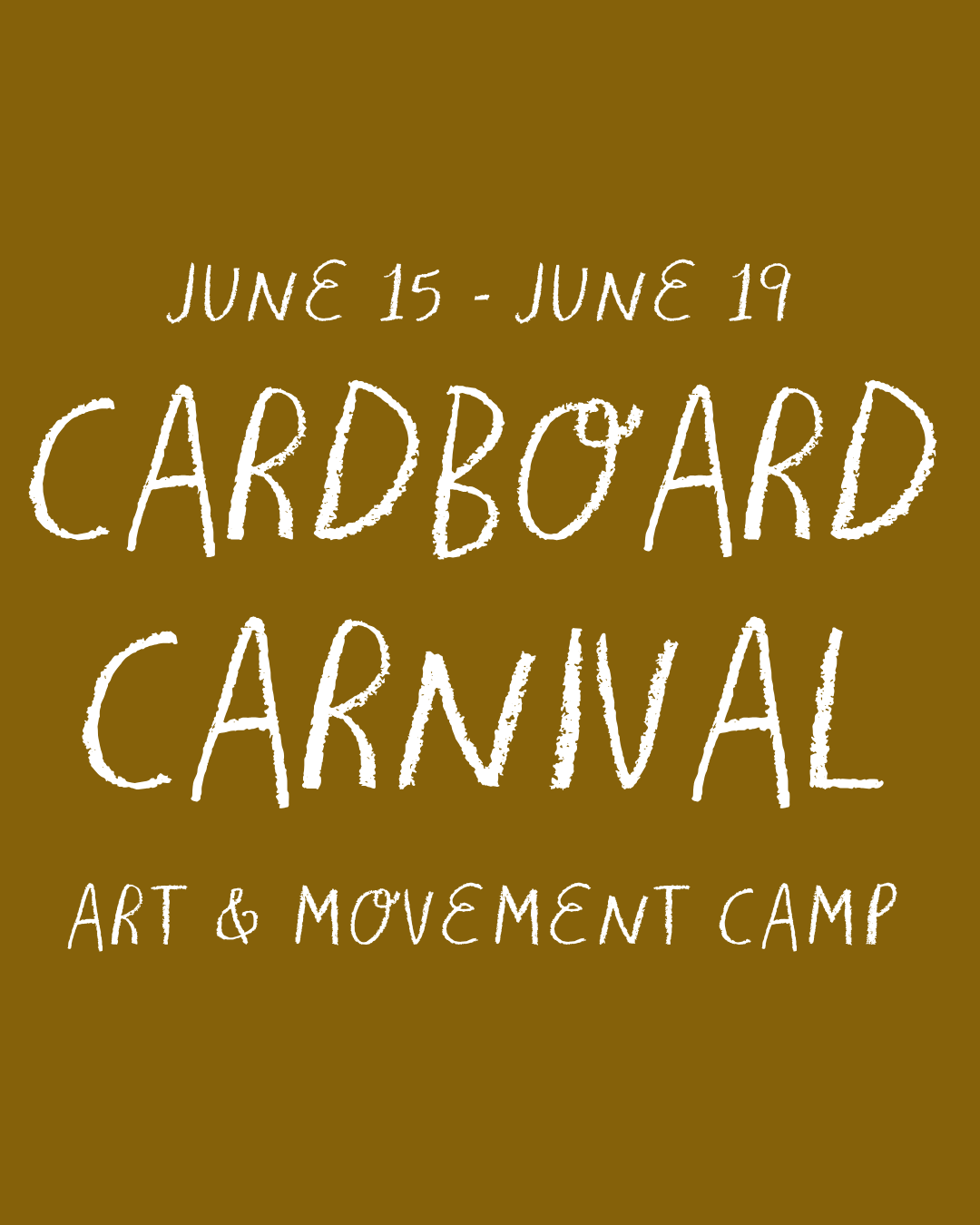 Cardboard Carnival: June 15-June 19