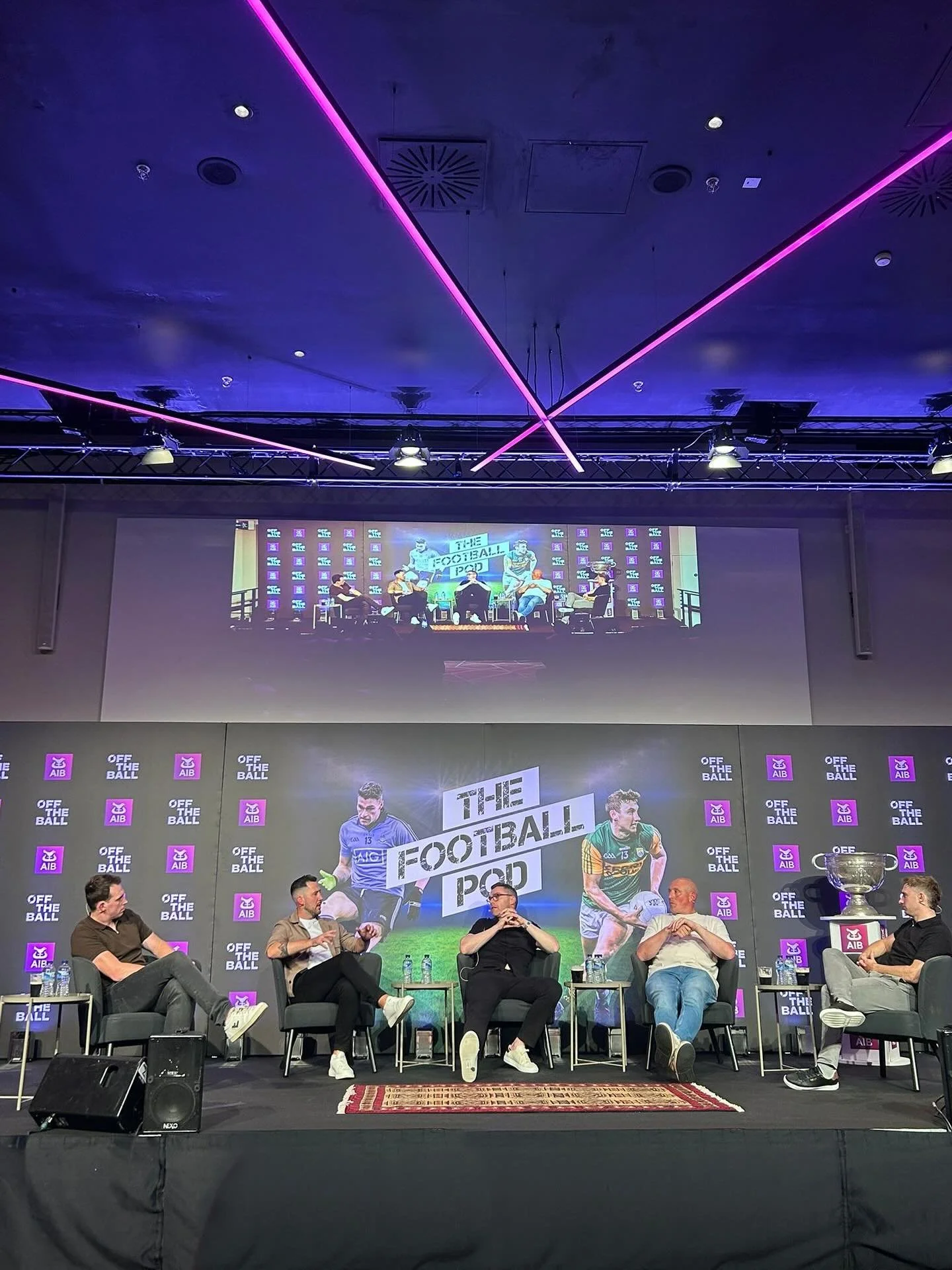 After a record-breaking All Ireland hurling weekend for Off The Ball with over 8 million views across our social channels, The Football Pod &mdash; along with some special guests &mdash; took to the stage last night at the sold-out Hogan Suite in Cro