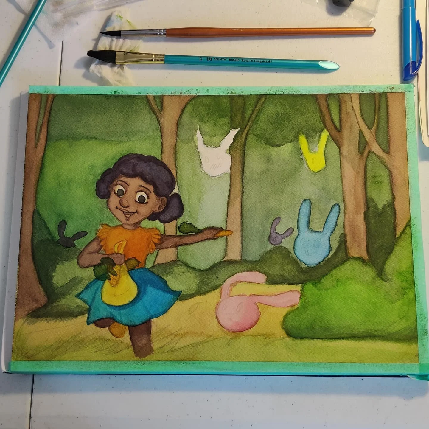 WIP 
*
*
*
*
#artistsoninstagram #artistoninsta #art #watercolorpainting #watercolor #fantasy #kidslit blackart #blackartists