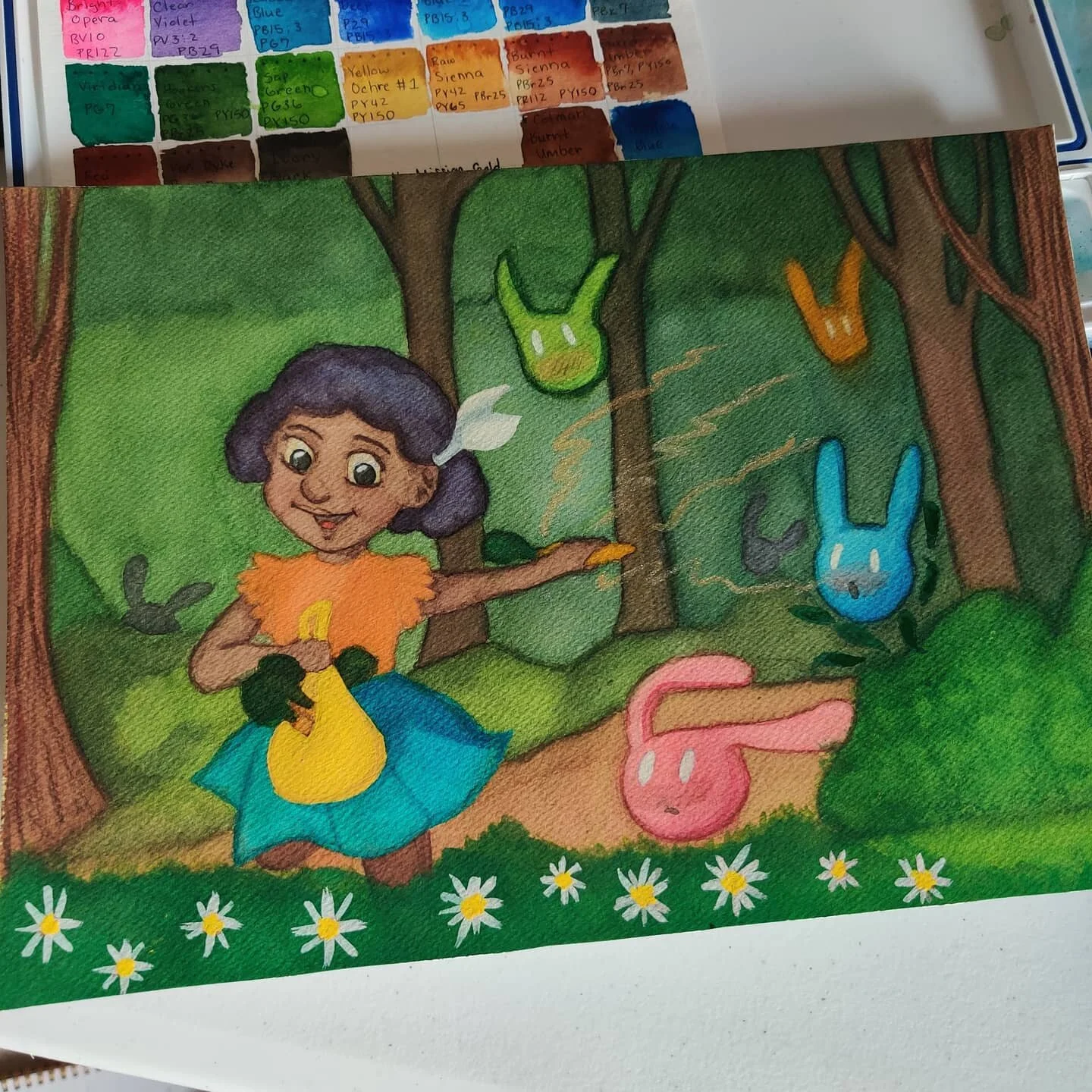 Finally finished this piece. Although I'm still debating over what I could do better next time, I'm very happy with how this turned out. It's really getting close to what I envisioned and I'm just working hard to get better at color selection, as wel