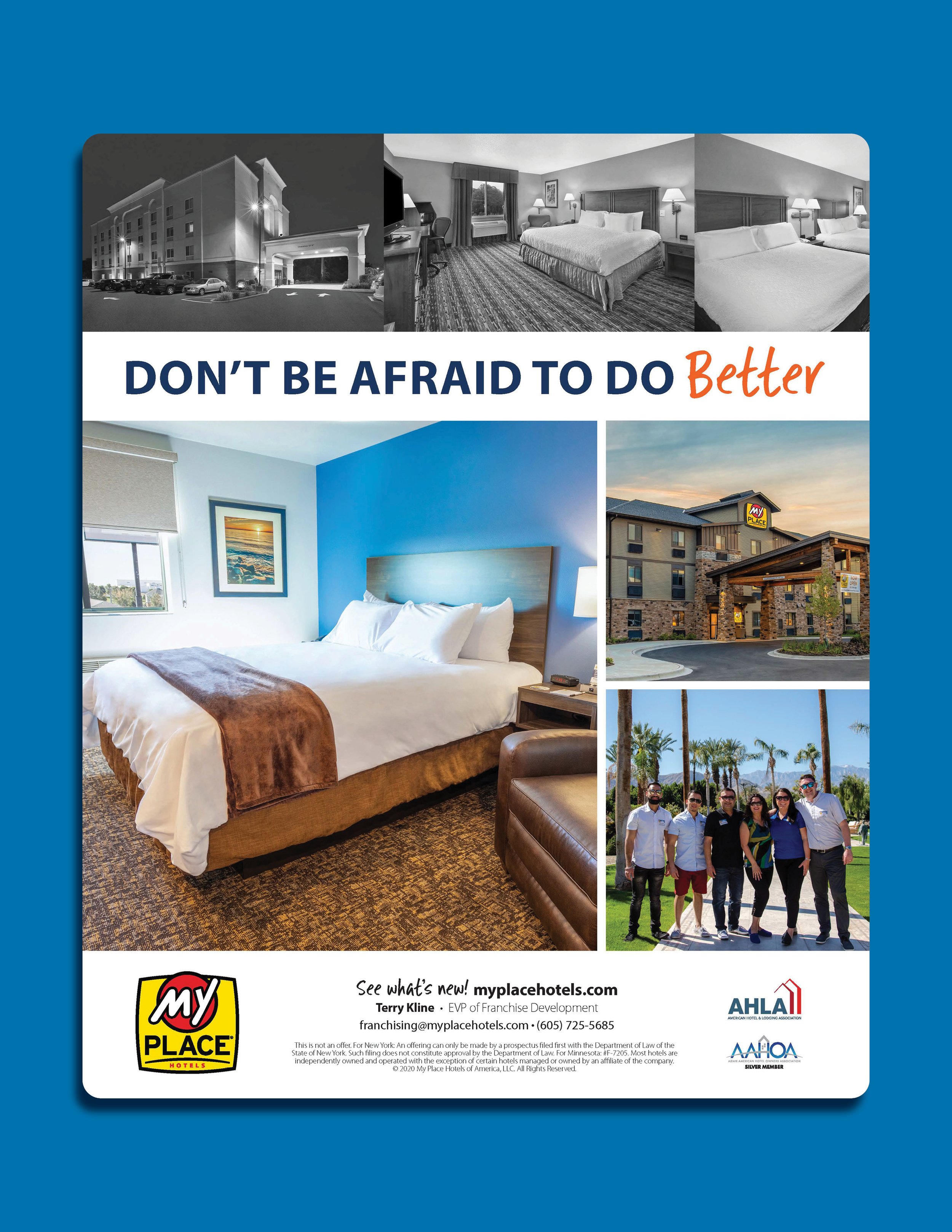 An advertisement in an industry franchising magazine. I also took two of the photographs and edited the photos.