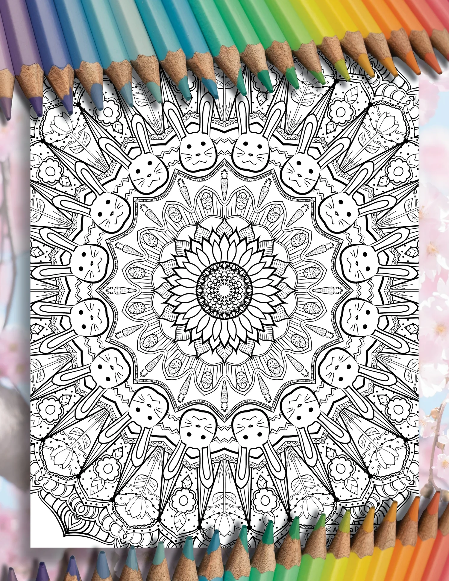 Geometric Shapes Pattern Coloring Page - Printable — Alaina Perry