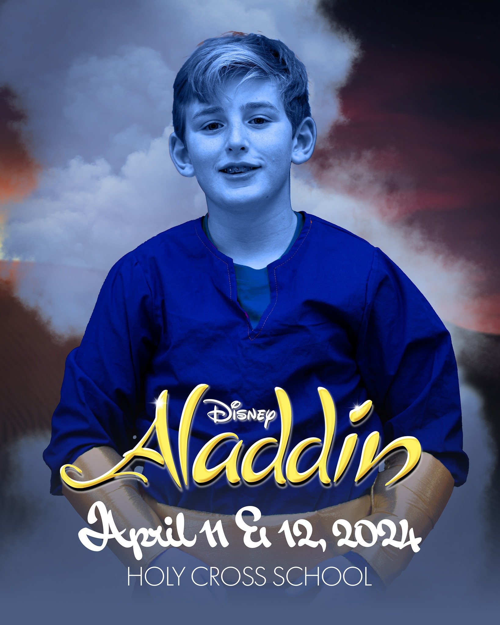 Holy Cross School is proud to present Disney's Aladdin Kids, the musical. Shows are April 11 &amp; 12 at 7:00 PM. Doors open at 6:30 PM. Tickets are $5 (cash only). Support our 6th Grade field trip by buying flowers for cast members during the show. 
