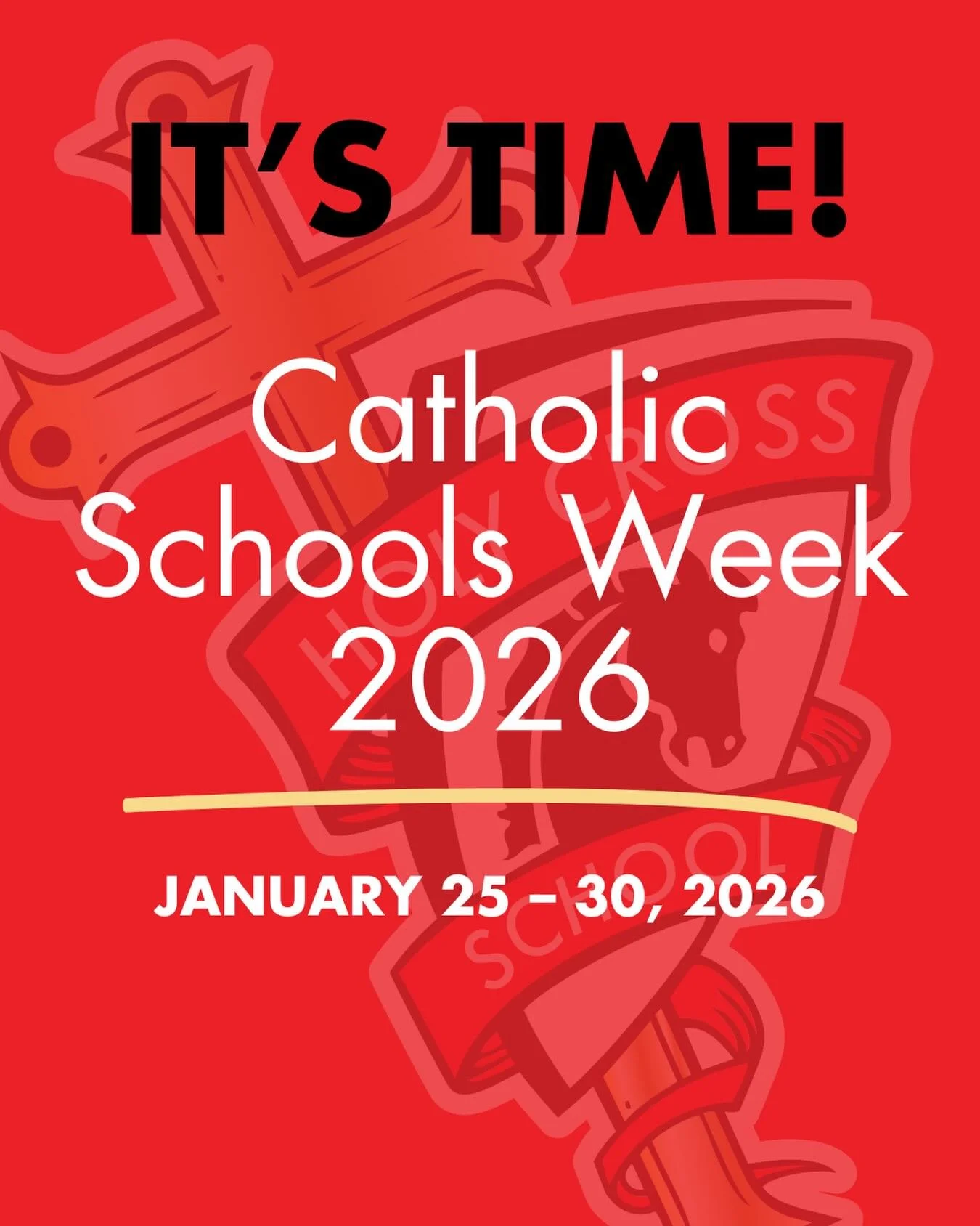 IT&rsquo;S TIME‼️ CATHOLIC SCHOOLS WEEK 2026‼️ 
Don&rsquo;t forget to dress for the themes!