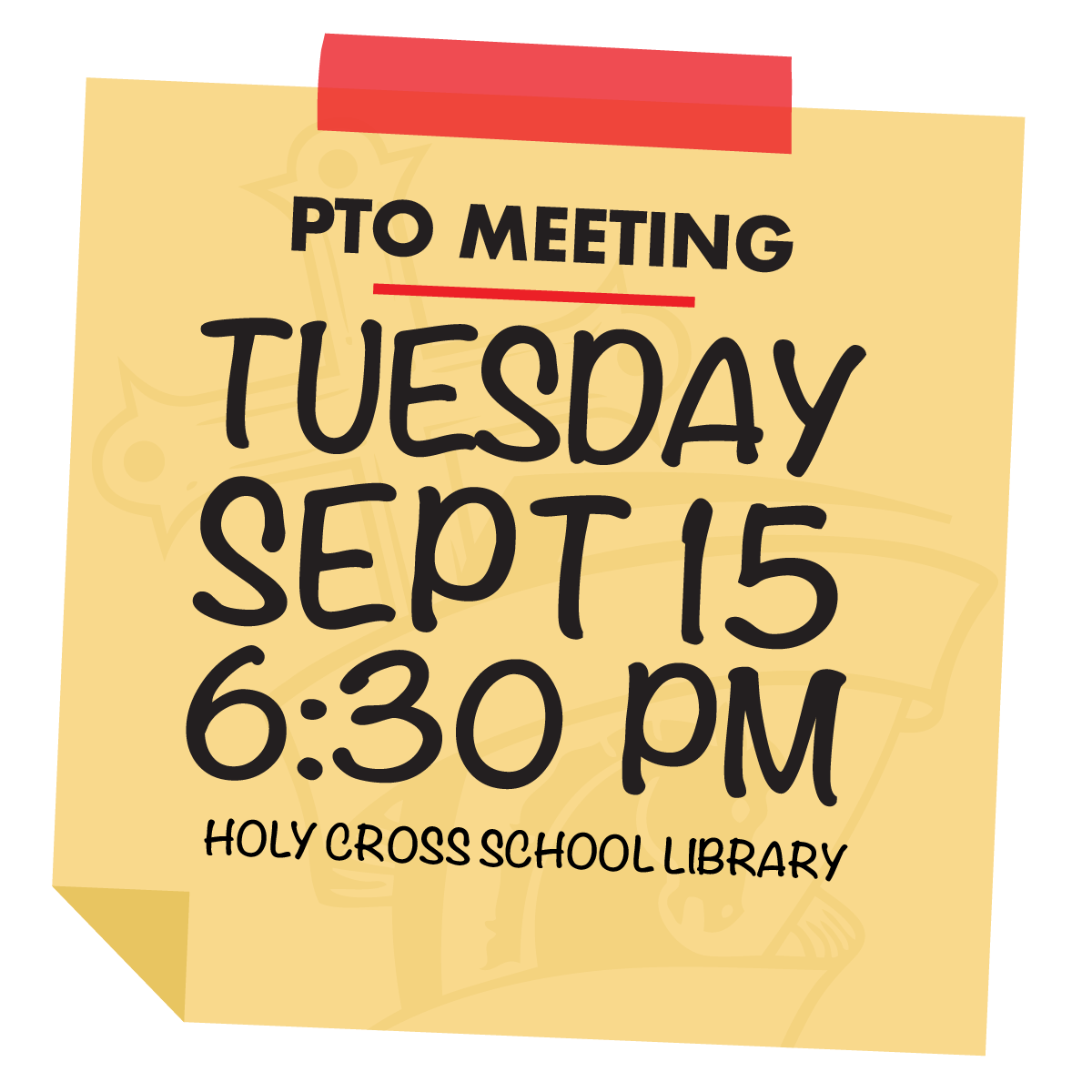 First PTO Meeting (in person)