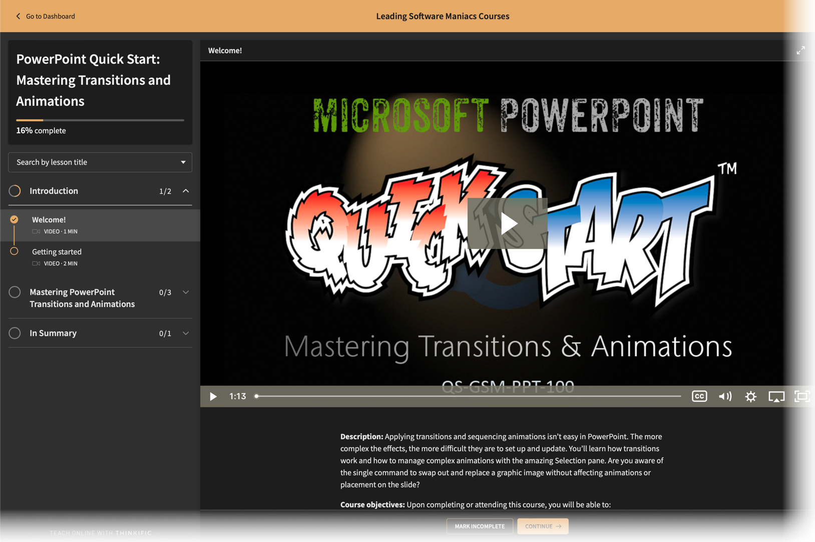 Courseware Development — Leading Software Maniacs