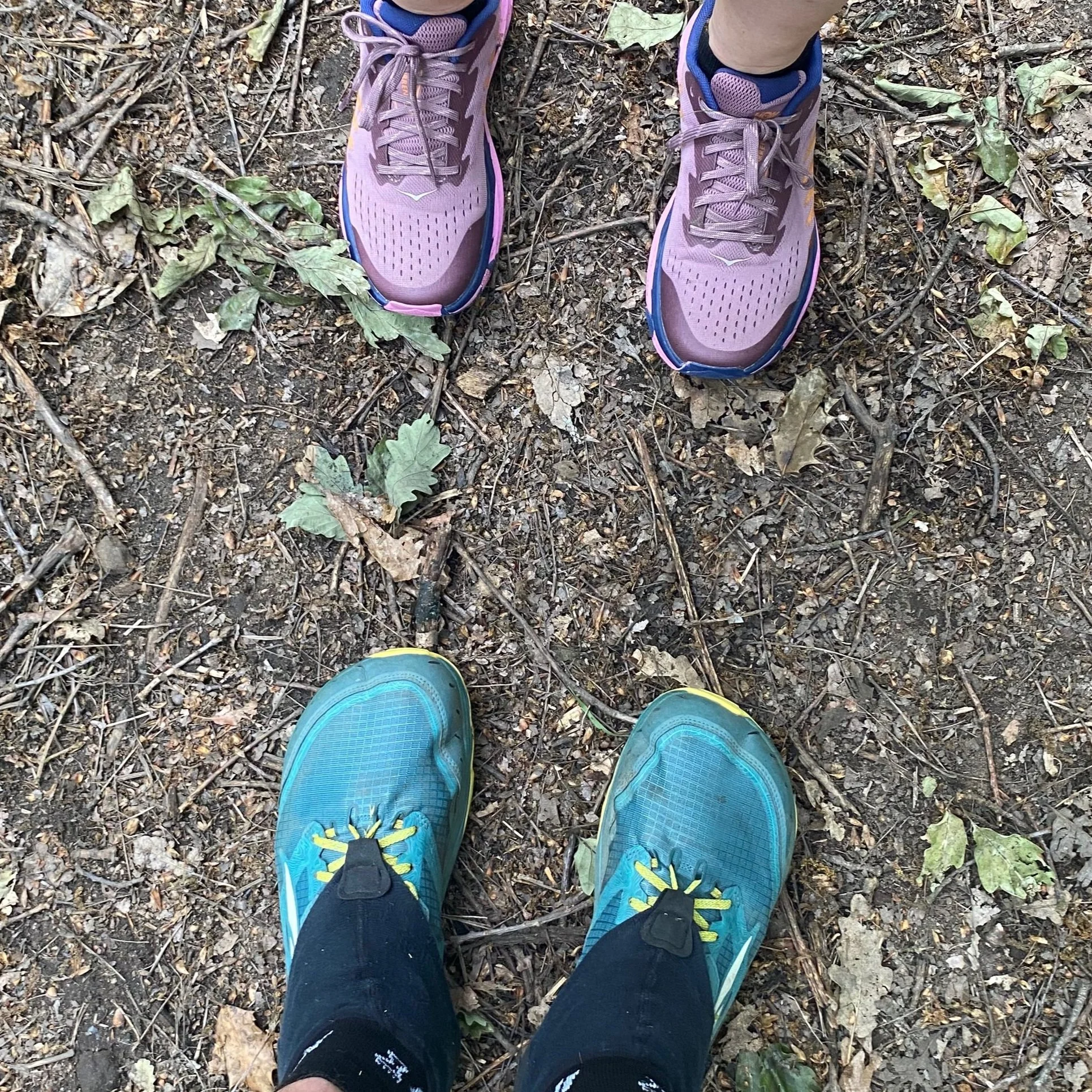 Two pairs of running shoes