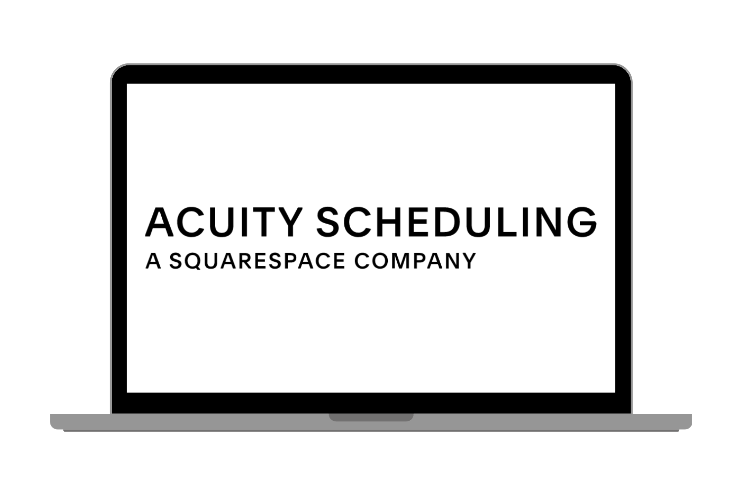 Acuity logo on a computer screen against a white background