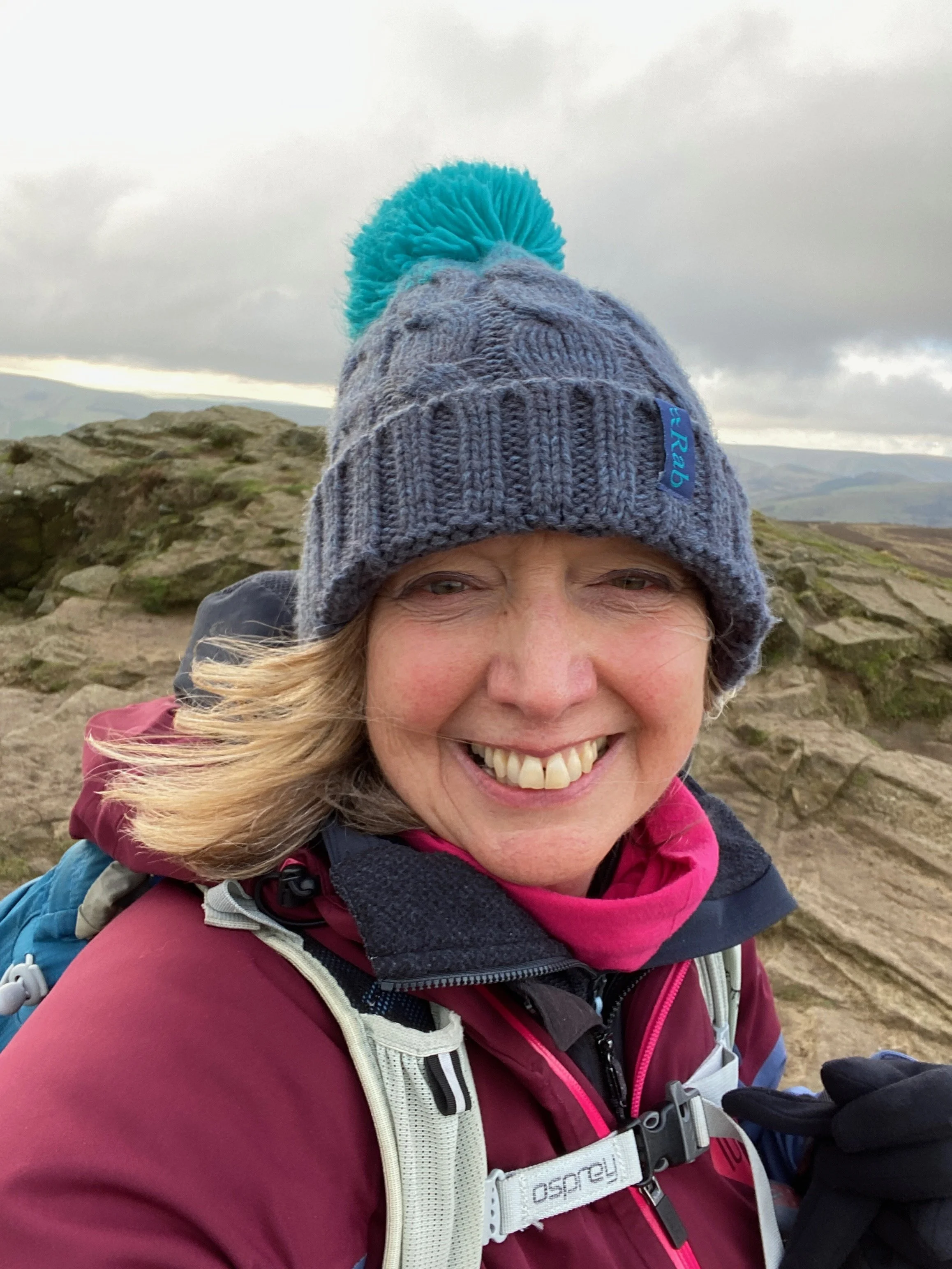 Jacquie Budd walking in the Peak District National Park