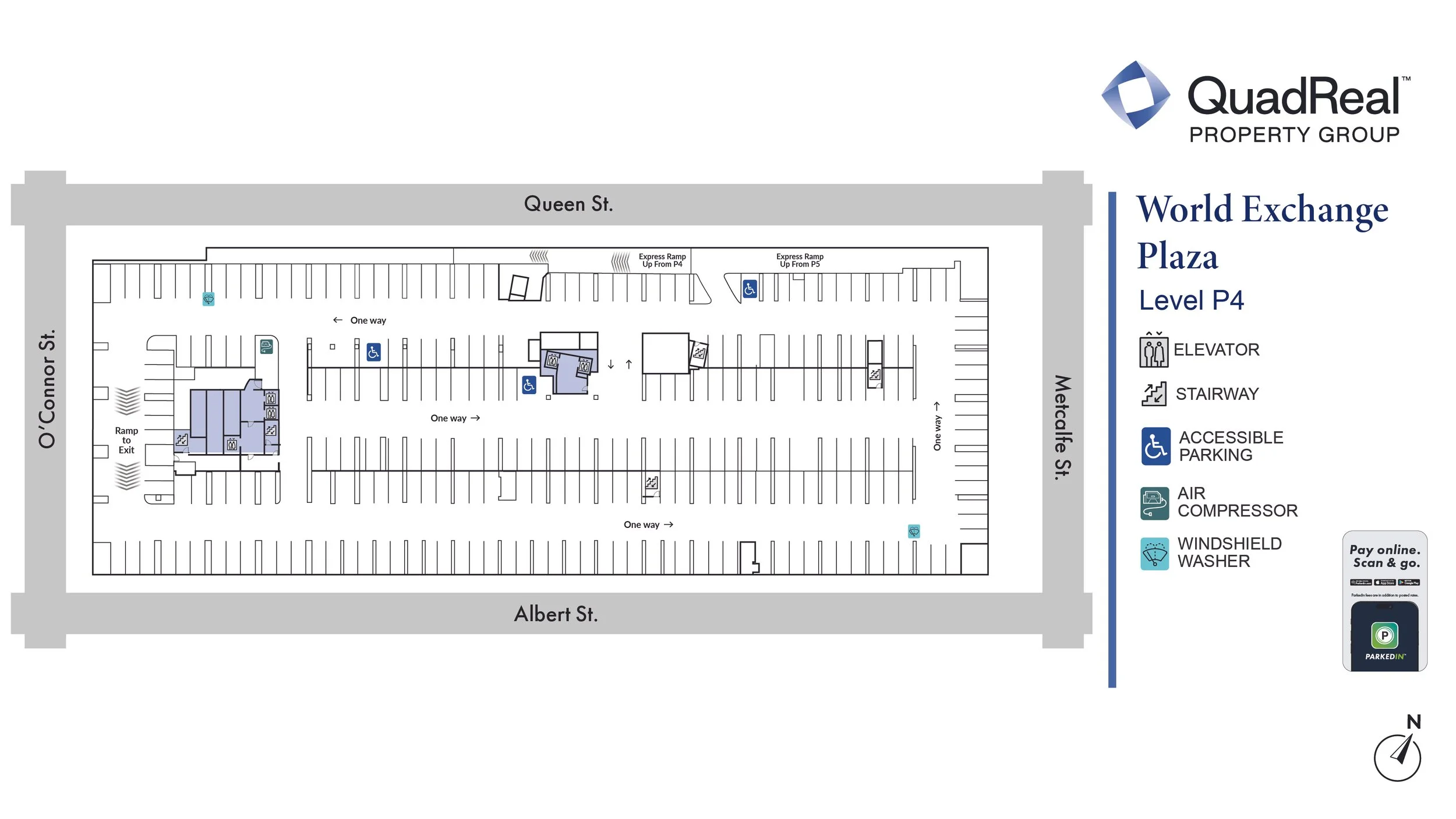 World Exchange Plaza Parking Facility Map Level P4