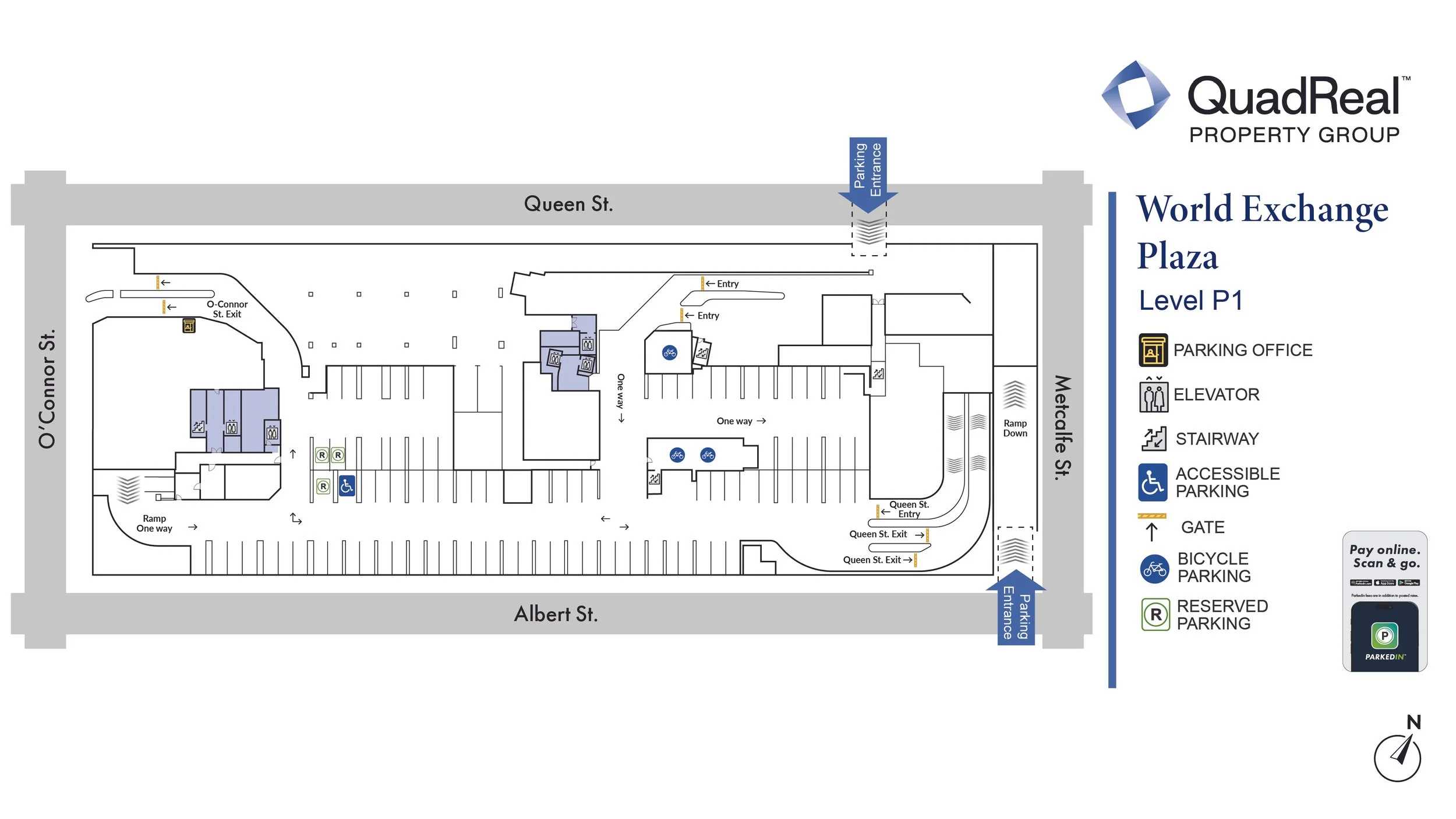 World Exchange Plaza Parking Facility Map Level P1