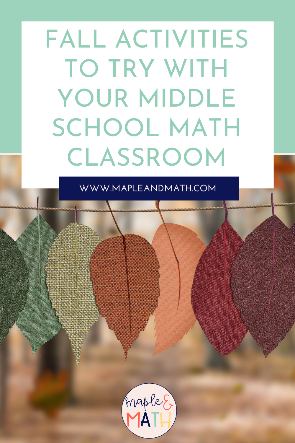 Middle Fall Activity Fall Math Activities For Your Middle School Math Class — Maple and Math