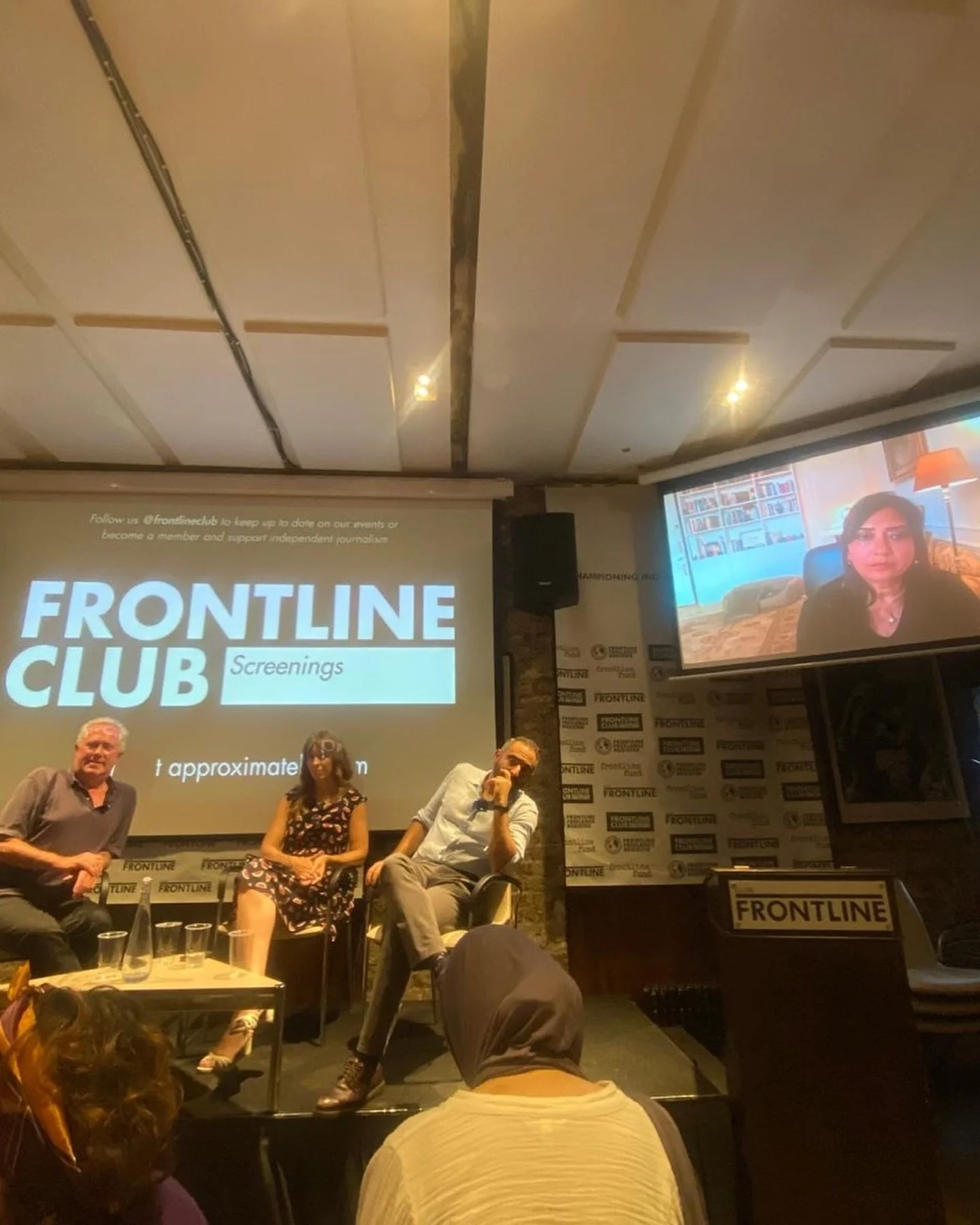 Grateful for the opportunity to screen and discuss our BBC film, Turkey&rsquo;s Hidden War: The Forbidden Zone, at the @frontlineclub. Packed house on a sweltering July evening. Thanks @renmansour and @amberinzamanjournalist for sharing your expertis