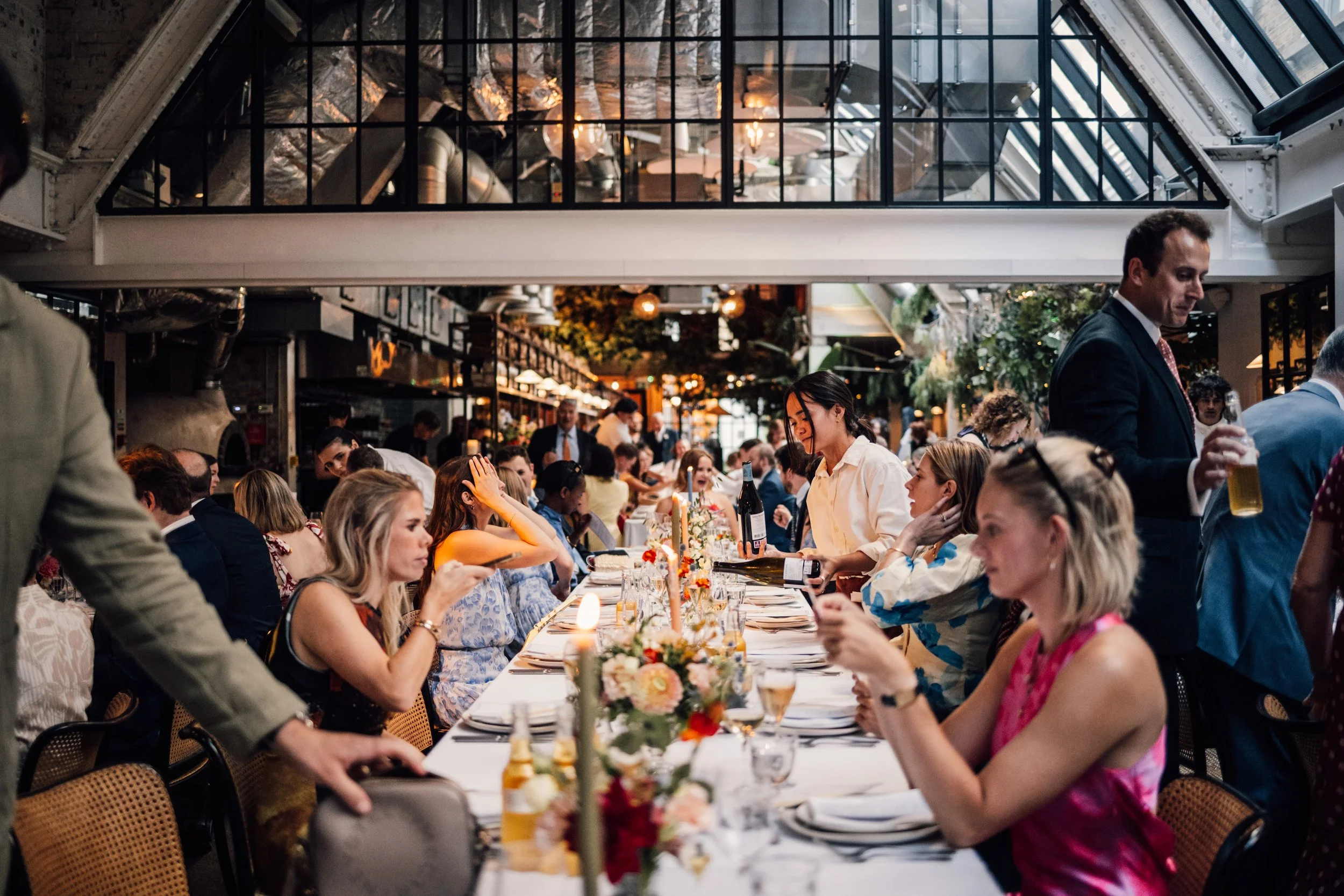 long tables for speeches at wild by tart in London